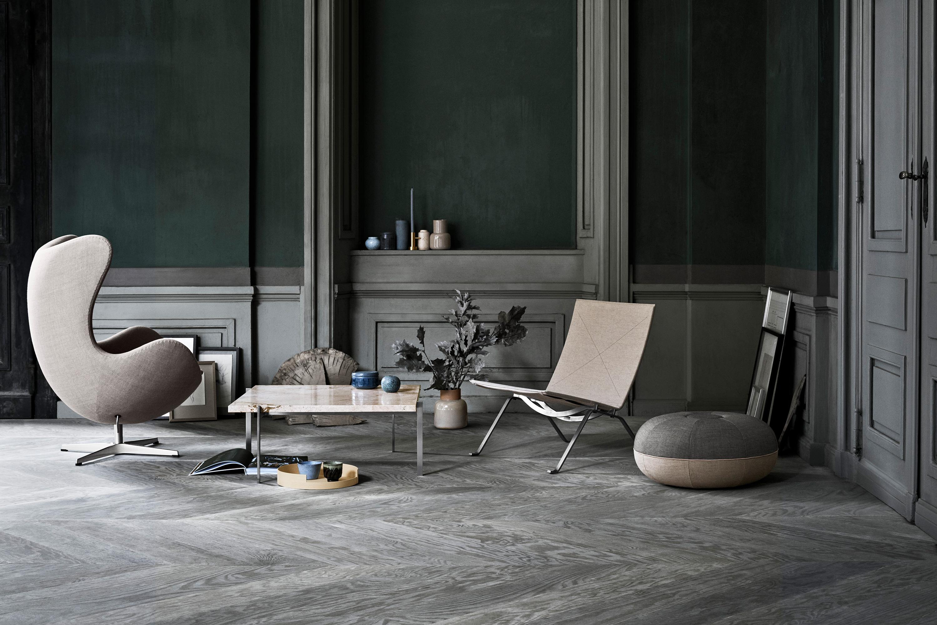 Poul Kjærholm PK22 Lounge Chair Wicker Brushed Spring Steel for Fritz Hansen For Sale 3