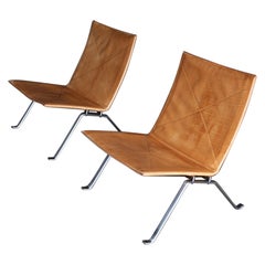 Fauteuils de salon PK22 Poul Kjaerholm pour Fritz Hansen