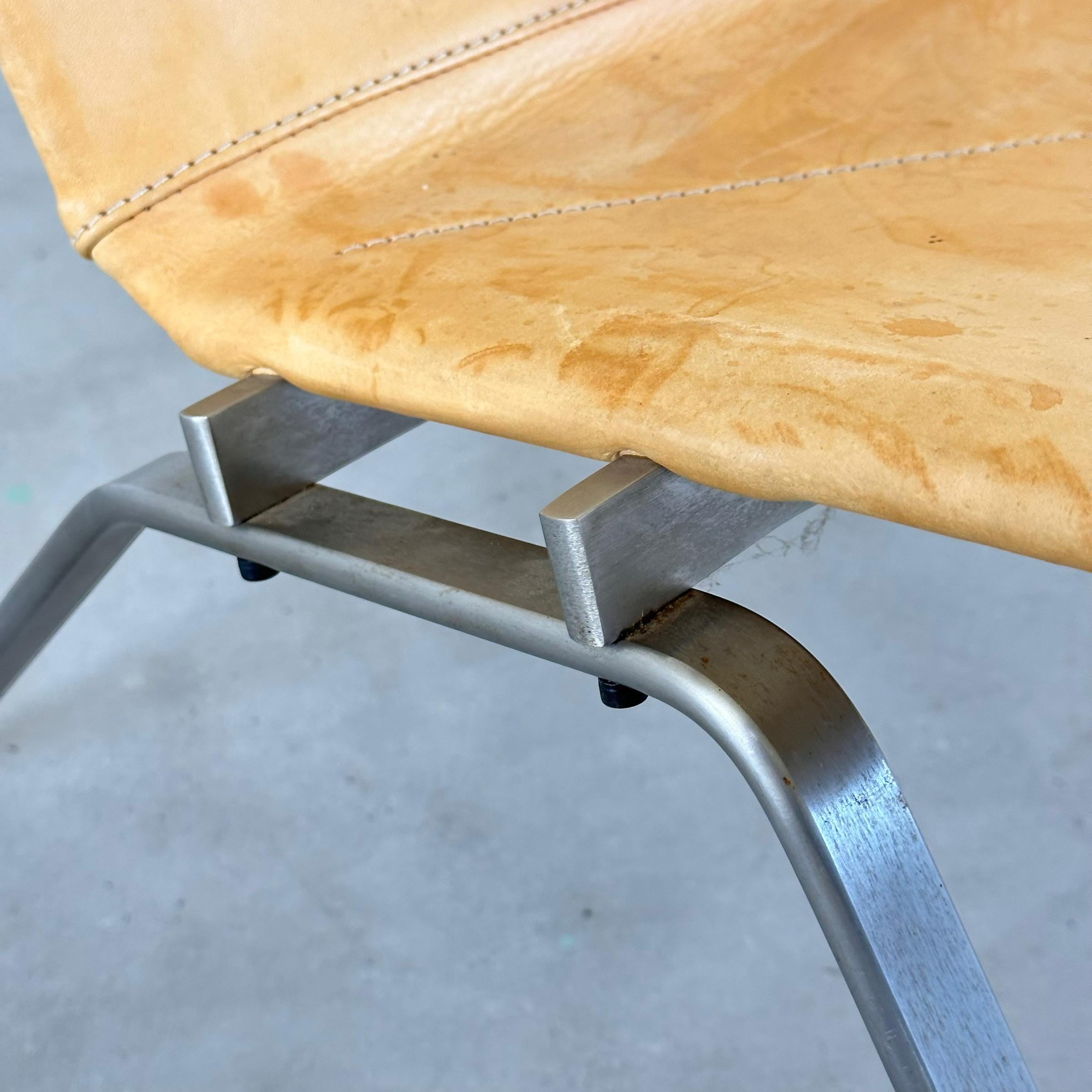 Poul Kjaerholm „PK22“ Loungesessel für Fritz Hansen aus cognacfarbenem Leder, 1956 im Zustand „Gut“ im Angebot in Bagnolo Mella, Brescia