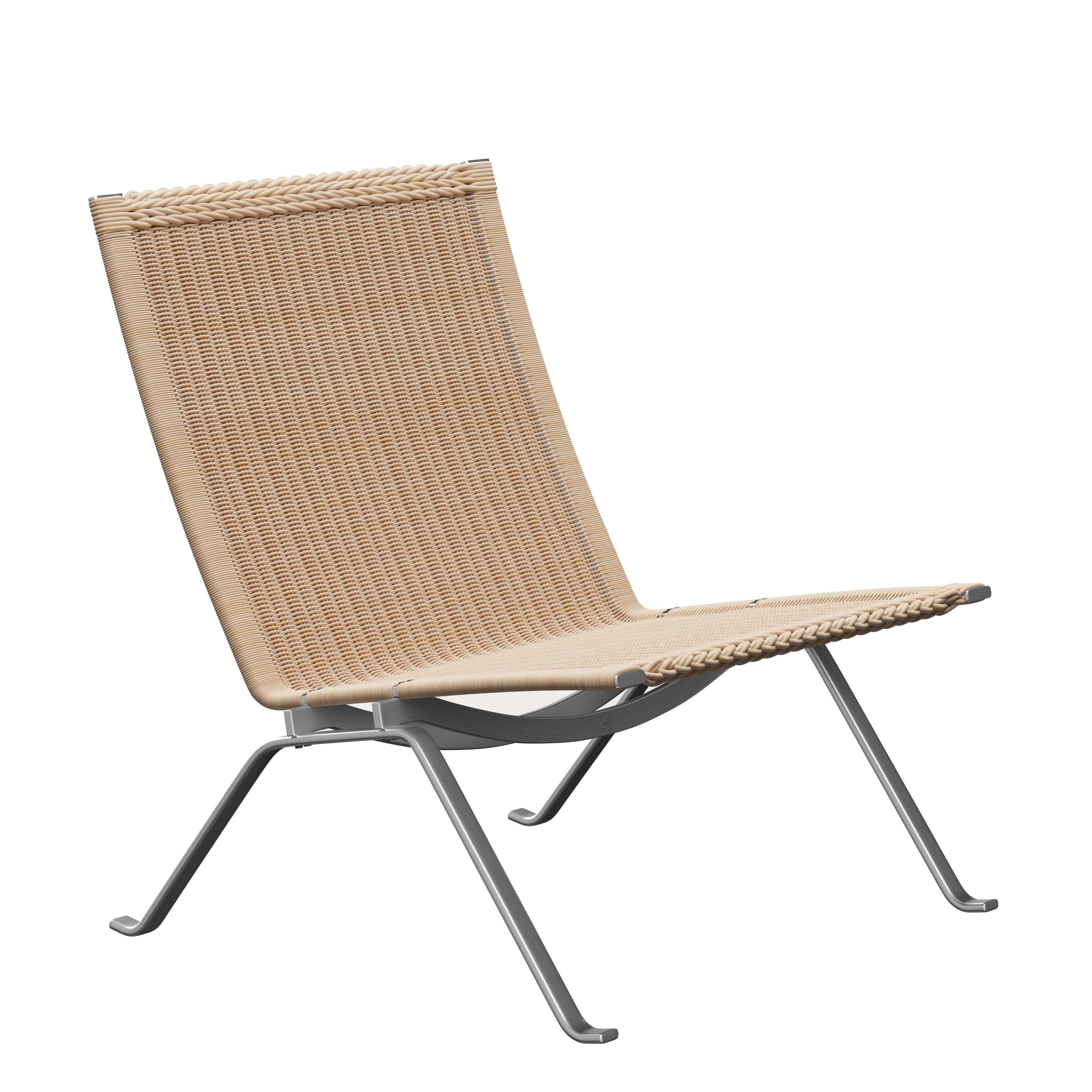 Poul Kjærholm 'PK22' Wicker Lounge Chair for Fritz Hansen In New Condition For Sale In Glendale, CA