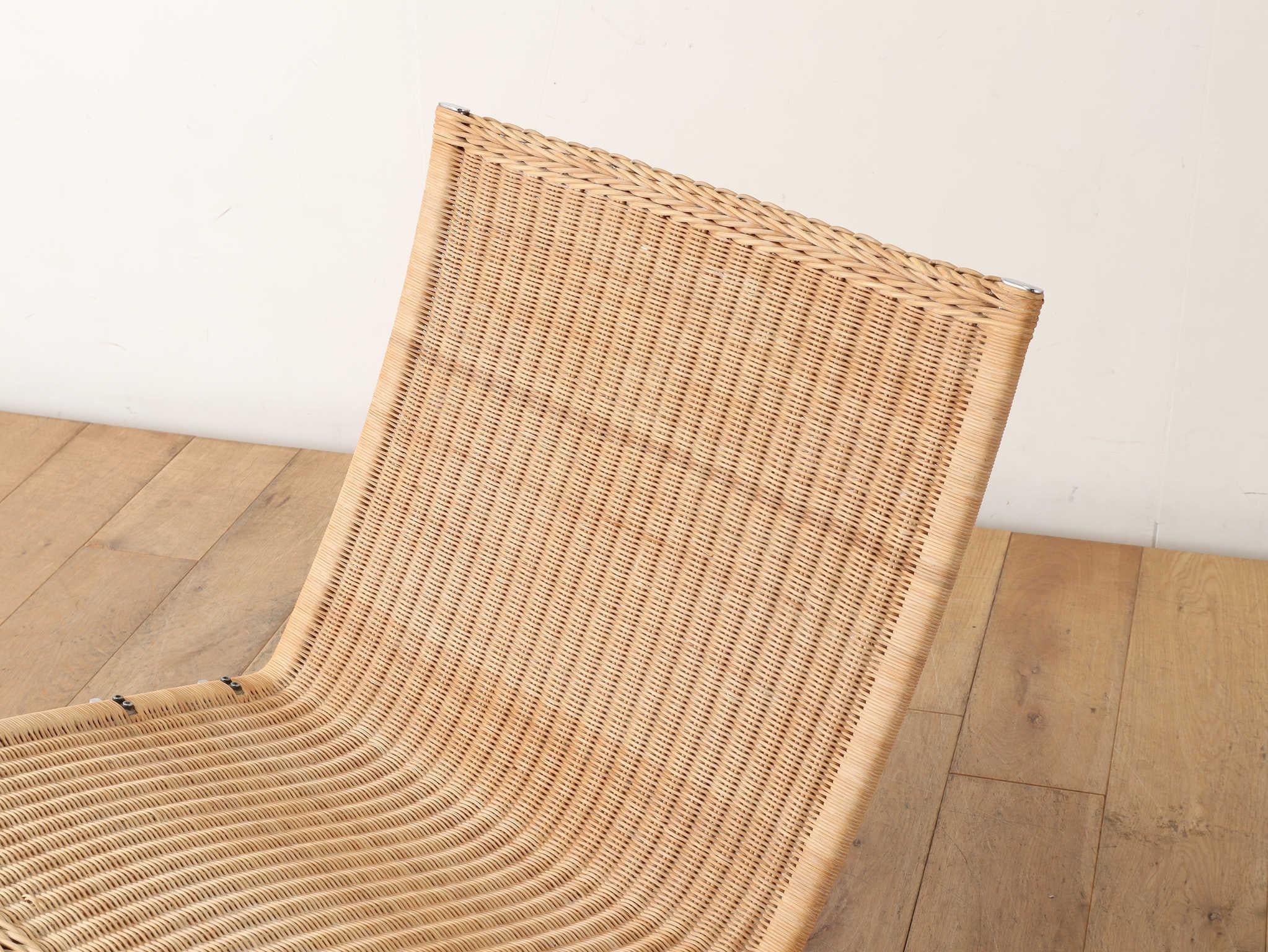Late 20th Century Poul Kjærholm 'PK22' Wicker Lounge Chair for Fritz Hansen