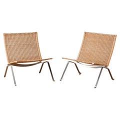 Poul Kjærholm 'PK22' Wicker Lounge Chair for Fritz Hansen