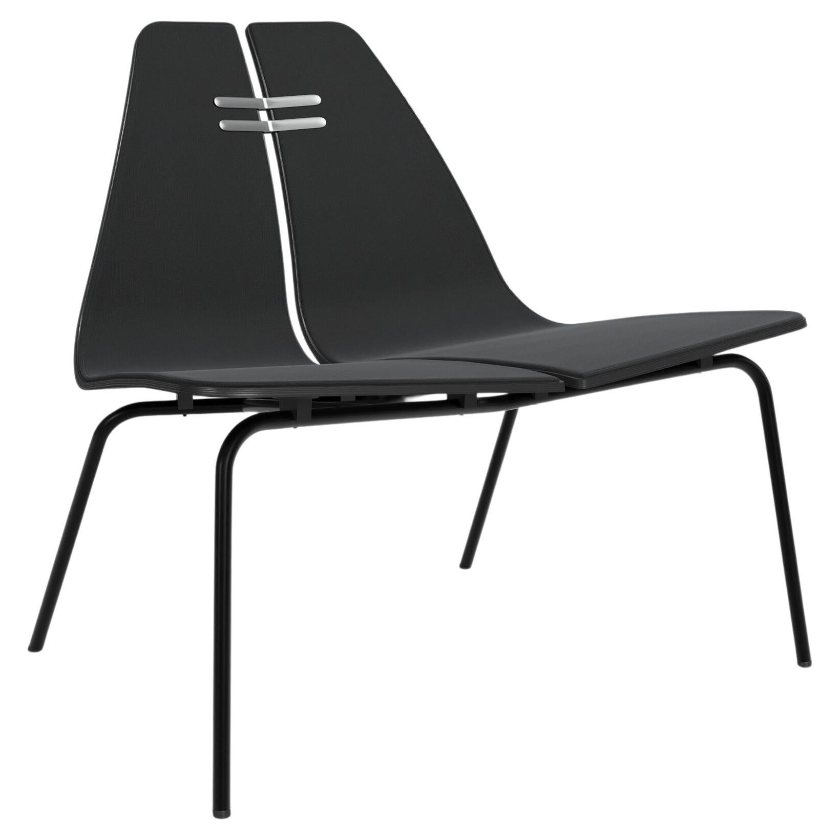 Poul Kjaerholm PK23 Stuhl Schwarz Esche Schwarz Stahl Schwarz Uni 1175 für Fritz Hansen