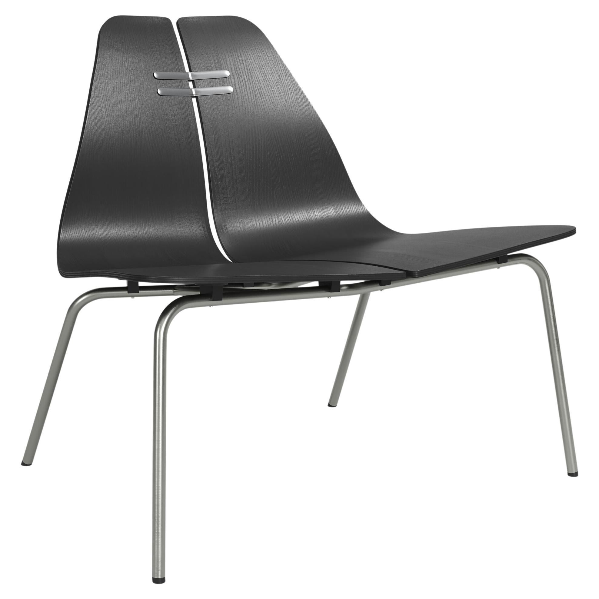 Poul Kjaerholm PK23 Chair Black Ash Stainless Steel for Fritz Hansen