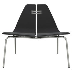 Poul Kjaerholm PK23 Chair Black Ash Steel Base Black Uni 1175 for Fritz Hansen