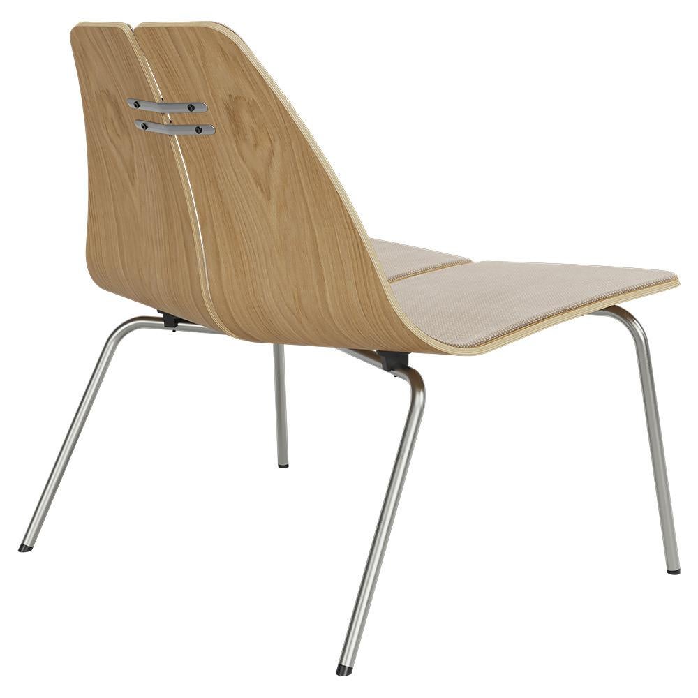 Scandinave moderne Chaise PK23 de Poul Kjaerholm Chêne laqué Base en acier Sable foncé 220 Fritz Hansen en vente