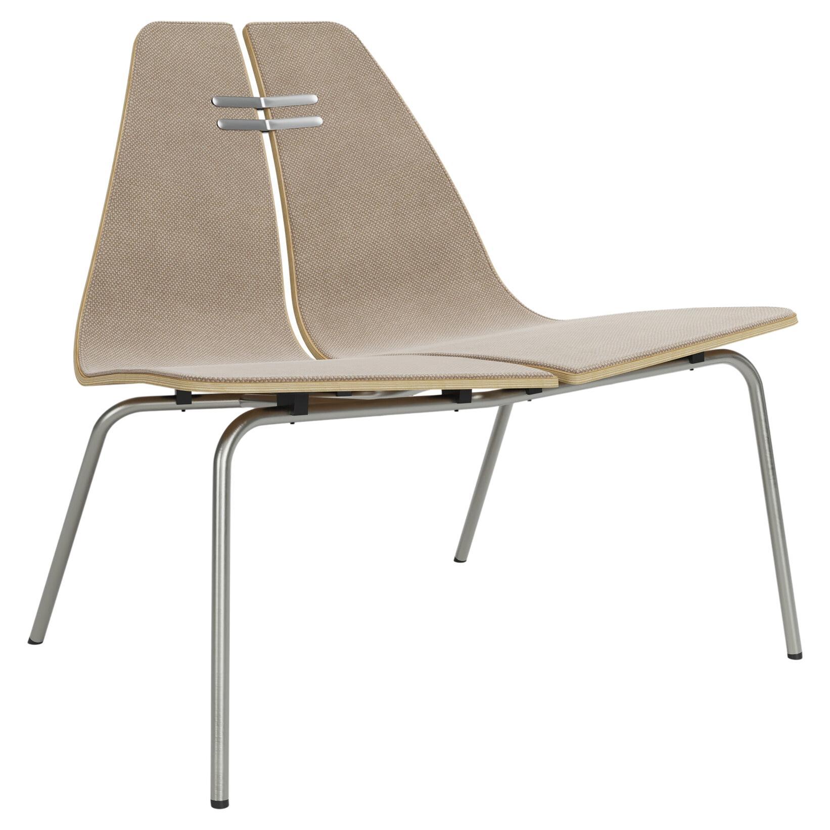 Poul Kjaerholm PK23 Chair Lacquered Oak Steel Base Dark Sand 220 Fritz Hansen
