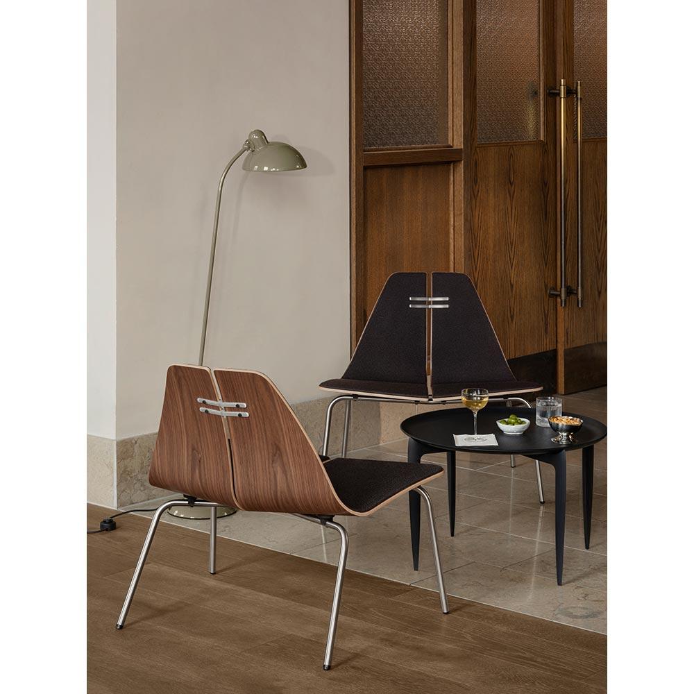 Poul Kjaerholm PK23 Stuhl Nussbaum lackiert Stahlgestell Braun 0386 Fritz Hansen (Polnisch) im Angebot