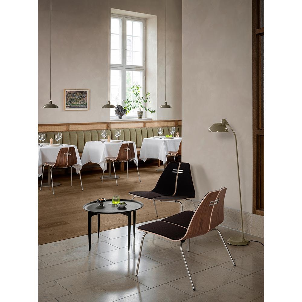 Poul Kjaerholm PK23 Stuhl Nussbaum lackiert Stahlgestell Braun 0386 Fritz Hansen (Gebürstet) im Angebot
