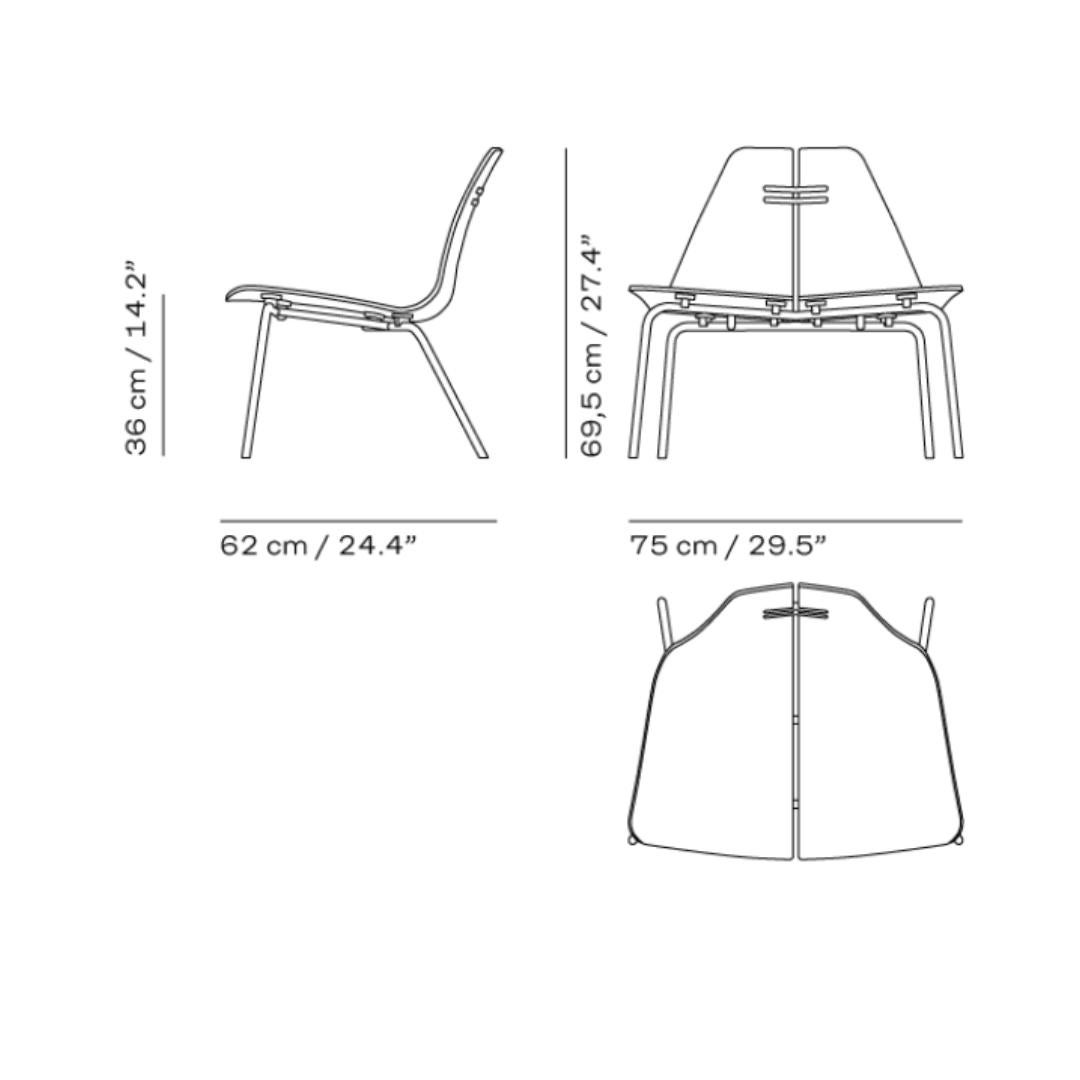 Poul Kjærholm 'PK23' Walnut and Brushed Steel Chair for Fritz Hansen For Sale 8