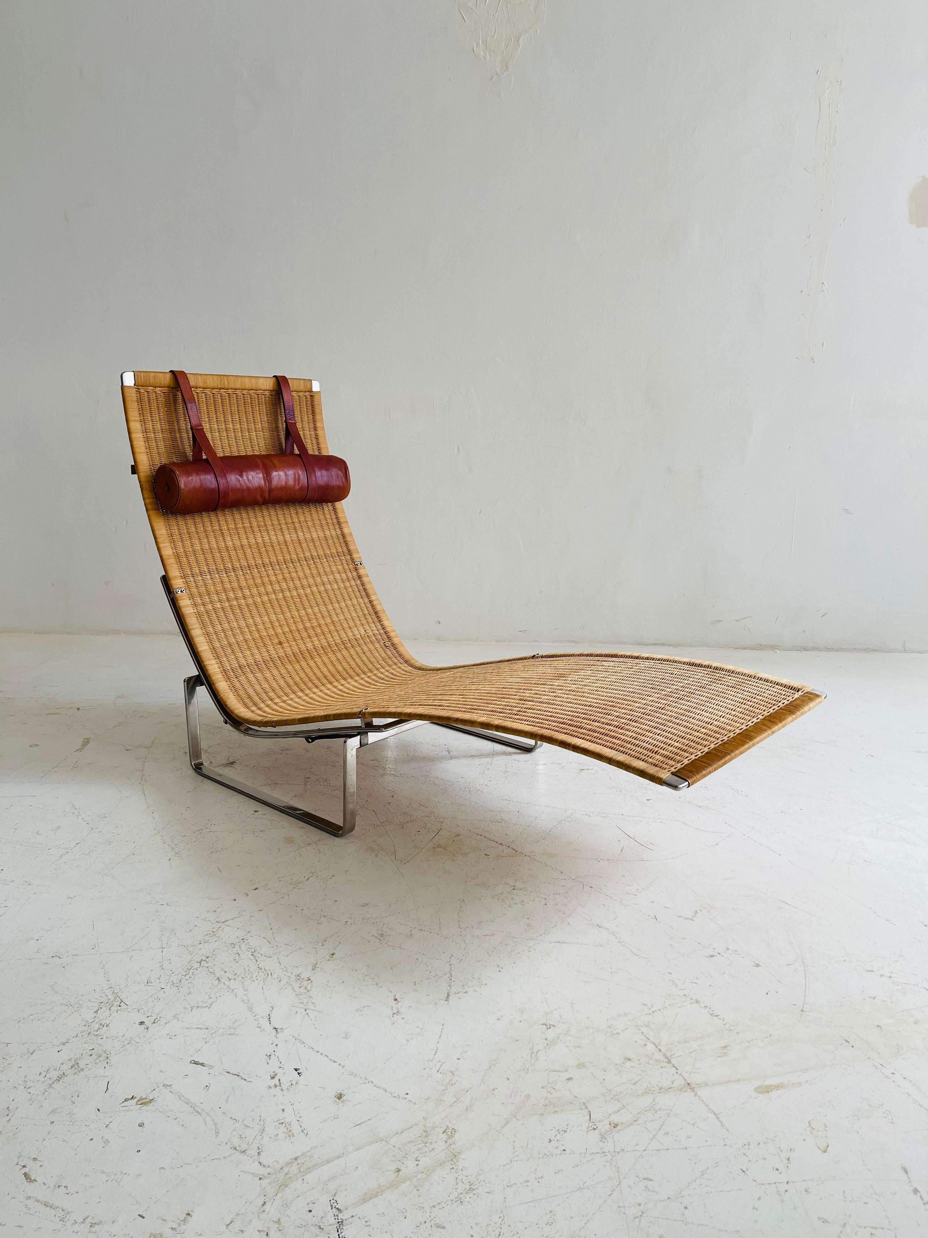 Poul Kjaerholm PK24 Chaise Lounge by Kold Christensen, Dinamarca, 1970s Moderno de mediados de siglo en venta