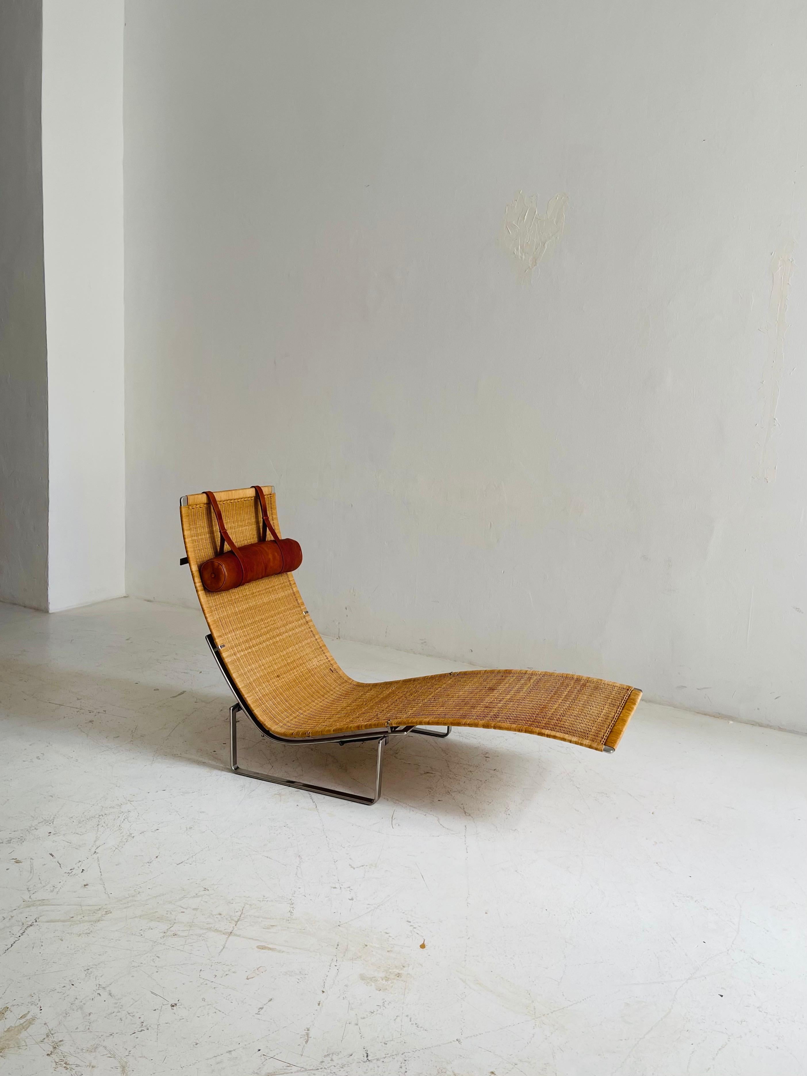 Mid-Century Modern Poul Kjaerholm PK24 Chaise Lounge by Kold Christensen, Denmark, 1970s For Sale