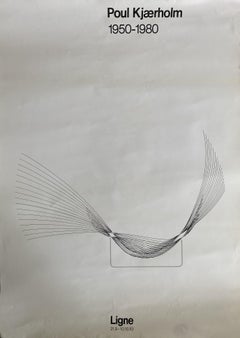 Poul Kjaerholm PK24 Ligne exhibition poster january 1983 Danish design vintage