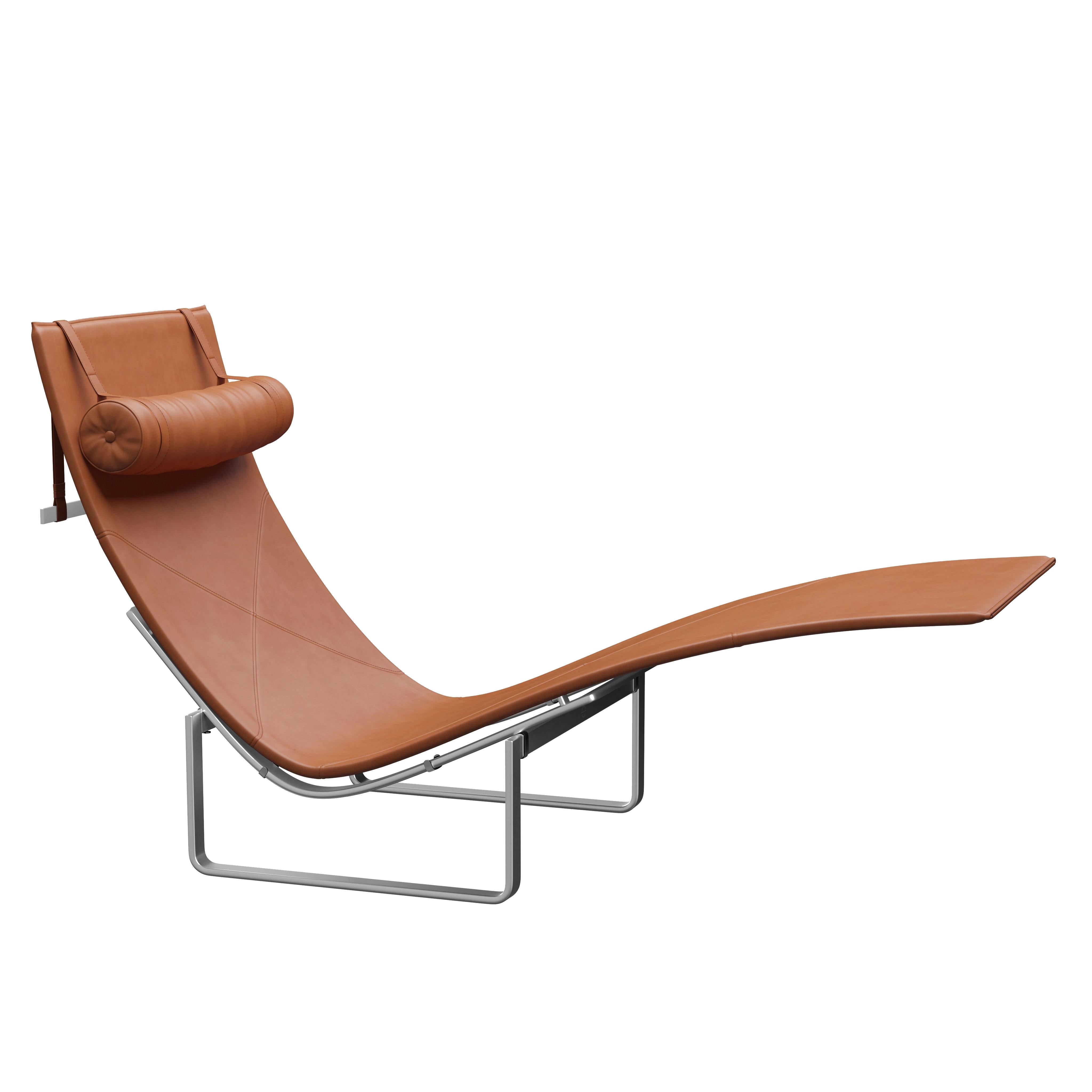Poul Kjærholm 'PK24' Lounge Chair for Fritz Hansen in Aura Leather  For Sale 8