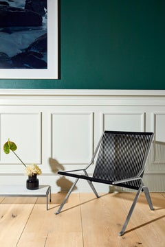 Poul Kjærholm 'PK25' Chair for Fritz Hansen in Black Flag Halyard