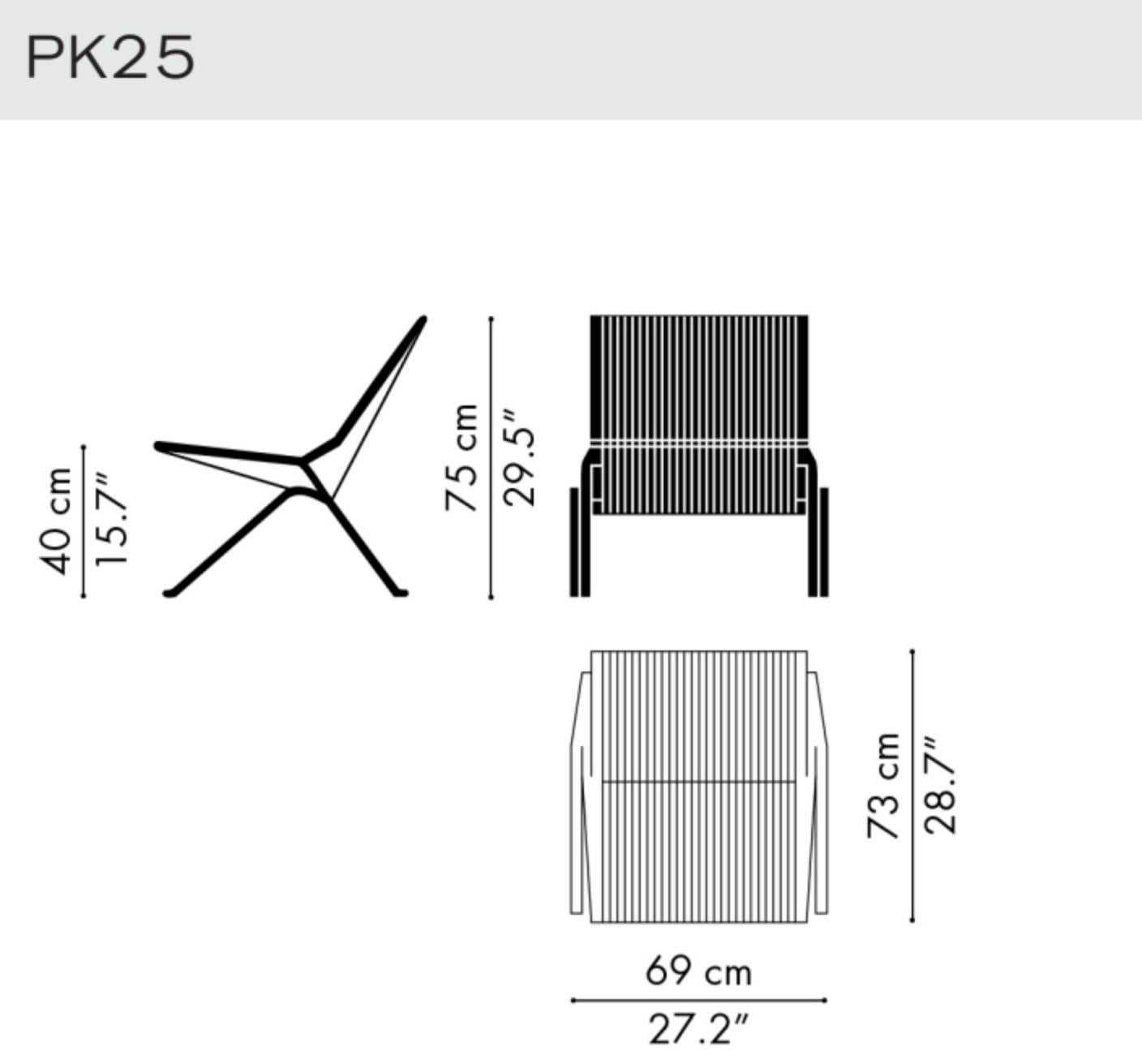 Chaise 'PK25' de Poul Kjærholm pour Fritz Hansen en drisse de drapeau Nature en vente 6