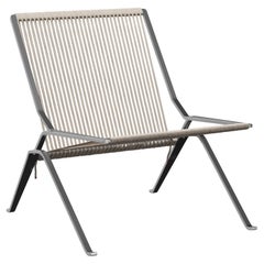 Chaise 'PK25' de Poul Kjærholm pour Fritz Hansen en drisse de drapeau Nature