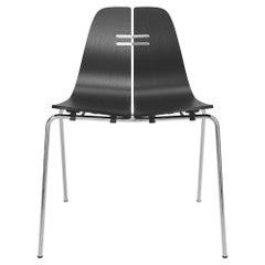 Poul Kjaerholm PK3 Chair Black Ash Chromed Steel for Fritz Hansen