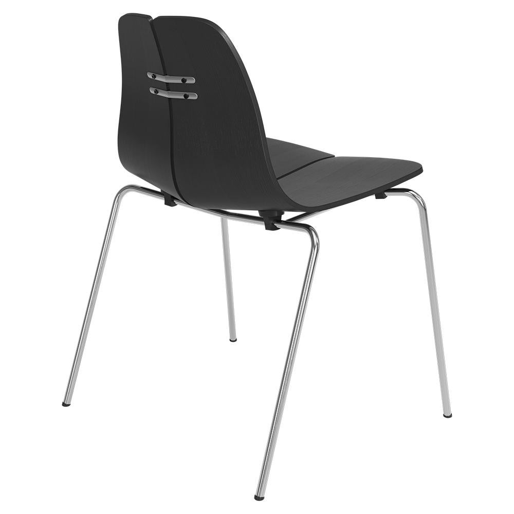 Poul Kjaerholm PK3 Stuhl Schwarz Esche Verchromter Stahl für Fritz Hansen (Skandinavische Moderne) im Angebot
