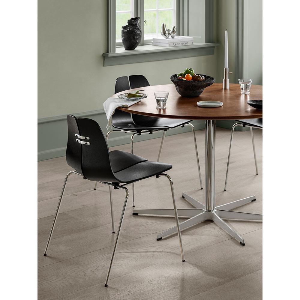 Poul Kjaerholm PK3 Stuhl Schwarz Esche Verchromter Stahl für Fritz Hansen (21. Jahrhundert und zeitgenössisch) im Angebot