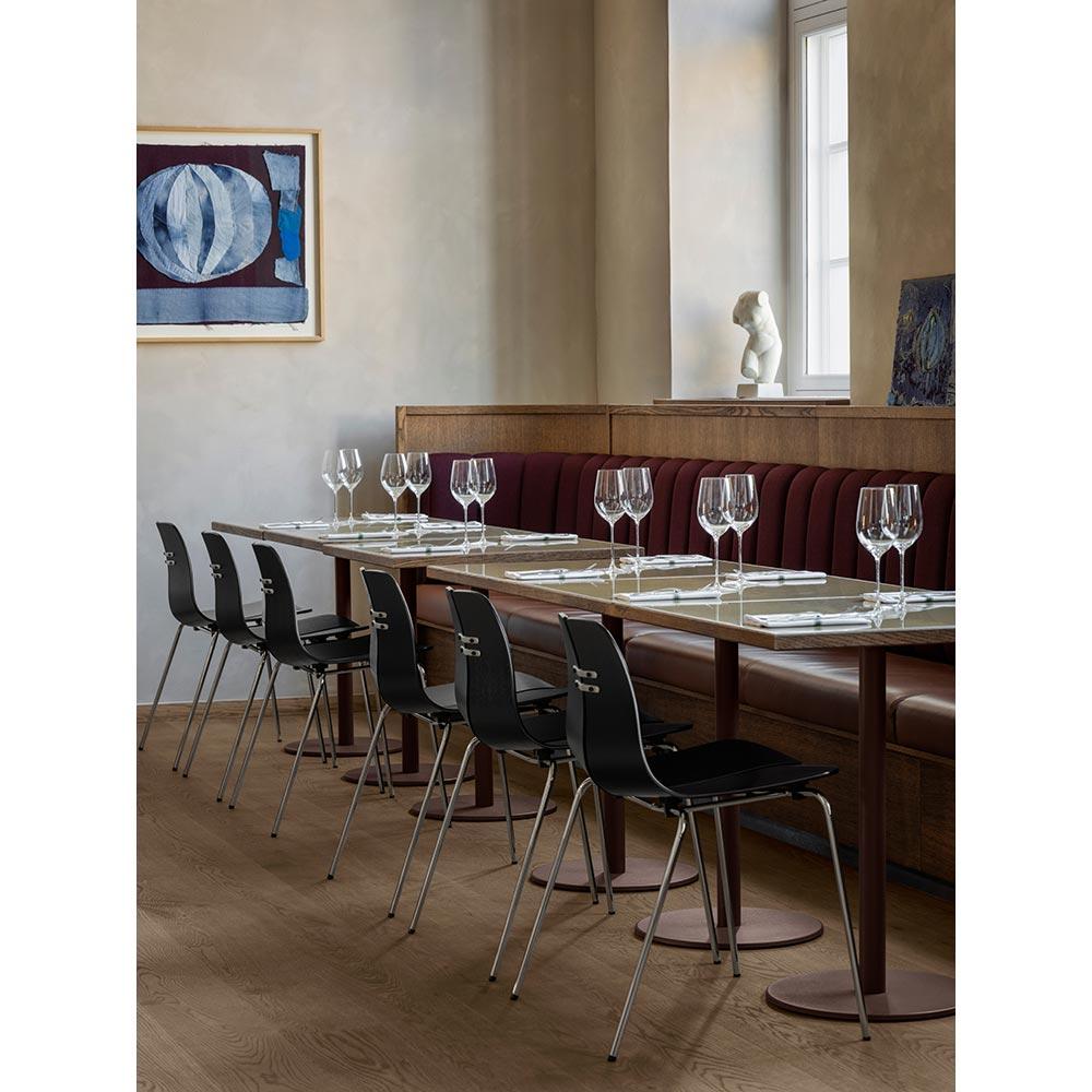 Poul Kjaerholm PK3 Stuhl Schwarz Esche Verchromter Stahl für Fritz Hansen im Angebot 1