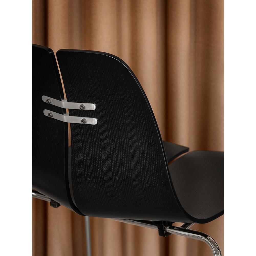 Poul Kjaerholm PK3 Stuhl Schwarz Esche Verchromter Stahl für Fritz Hansen im Angebot 3