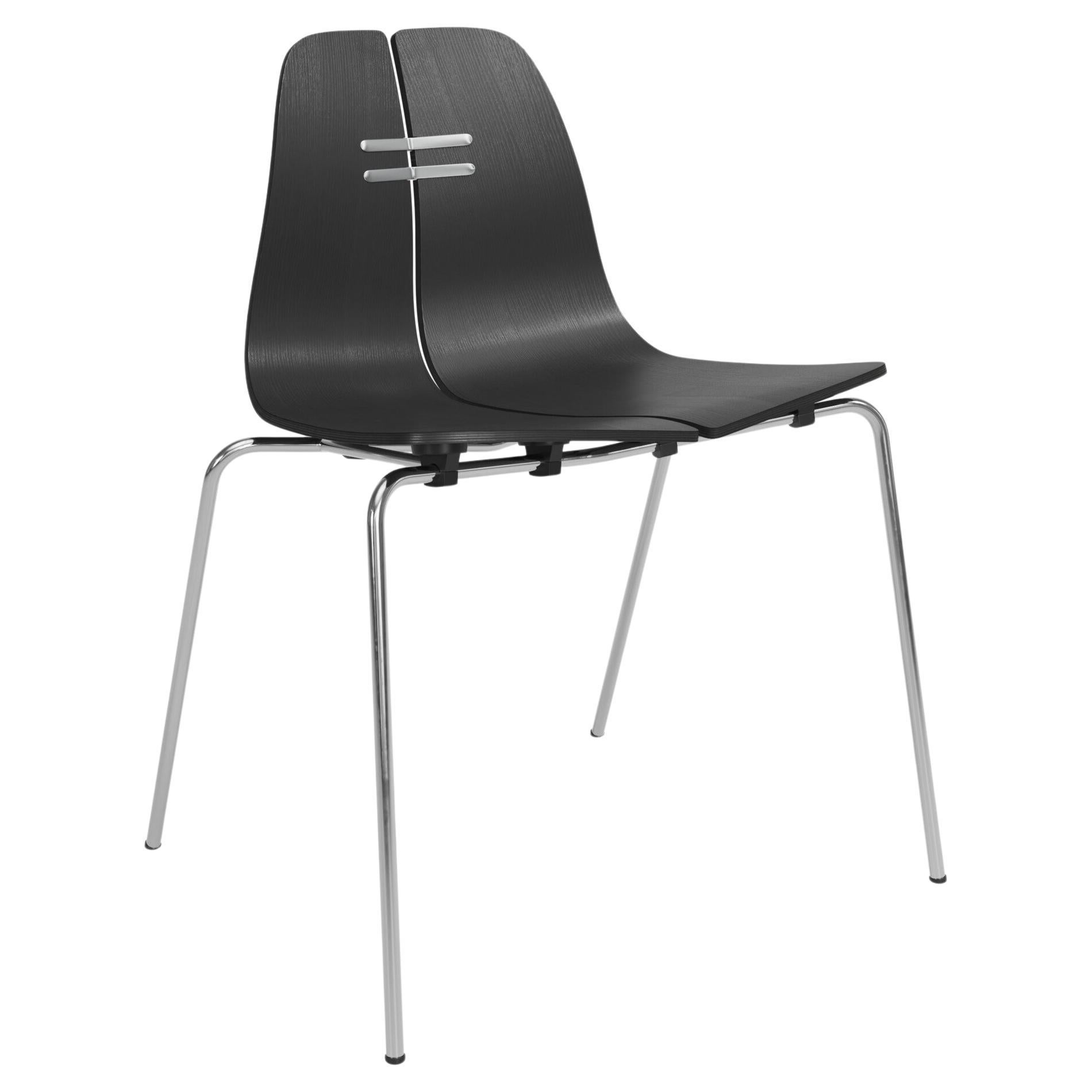 Poul Kjaerholm PK3 Stuhl Schwarz Esche Verchromter Stahl für Fritz Hansen