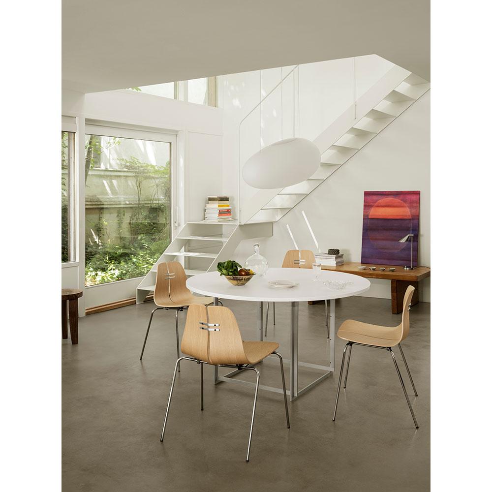 Poul Kjaerholm PK3 Stuhl Lackierte Eiche Verchromter Stahl für Fritz Hansen im Angebot 1