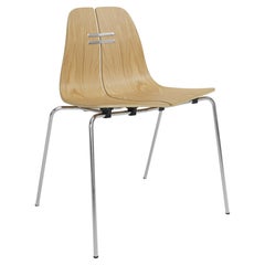 Poul Kjaerholm PK3 Chair Lacquered Oak Chromed Steel for Fritz Hansen