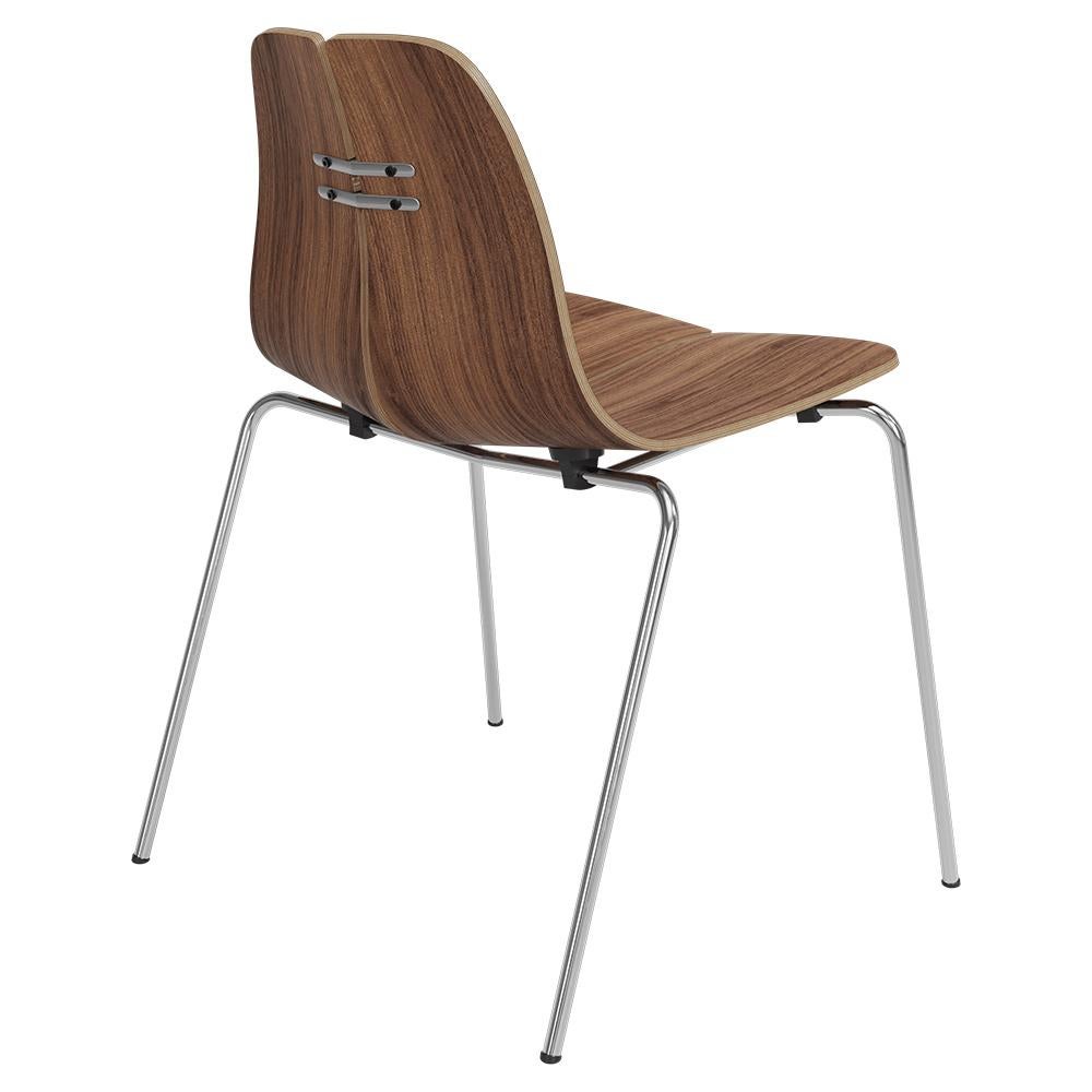 Poul Kjaerholm PK3 Stuhl Nussbaum verchromt lackiert Stahl für Fritz Hansen (Skandinavische Moderne) im Angebot