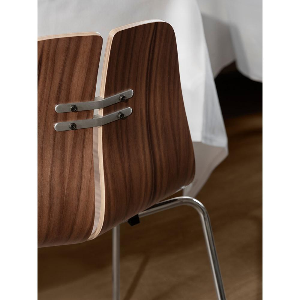 Poul Kjaerholm PK3 Stuhl Nussbaum verchromt lackiert Stahl für Fritz Hansen im Zustand „Neu“ im Angebot in New York, NY