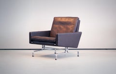 Poul Kjaerholm PK31 / 1 Easy Chair Dark Brown Leather Fritz Hansen Denmark