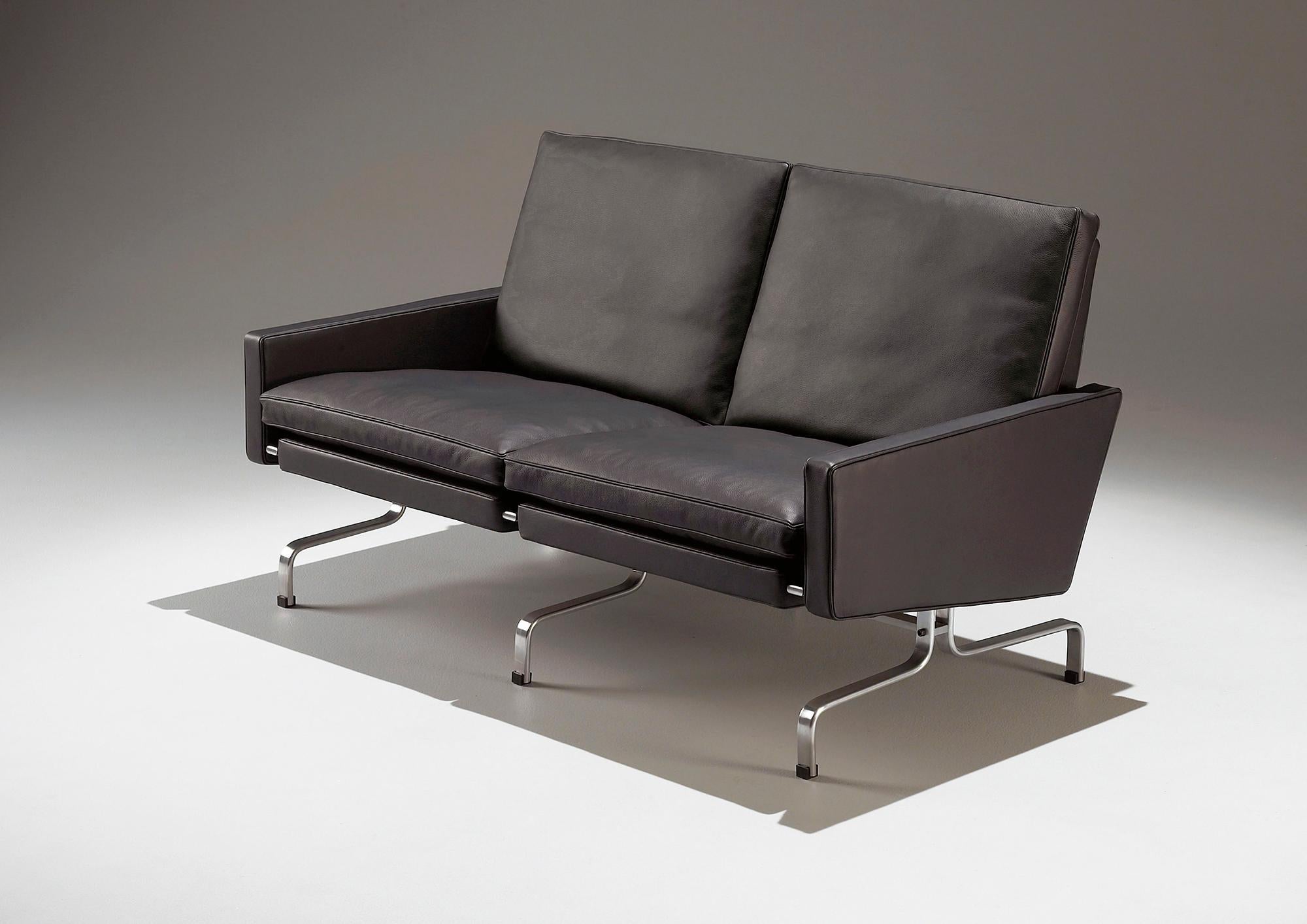 Poul Kjærholm 'PK31' 2-Seater Sofa for Fritz Hansen in Aura Leather  For Sale 3