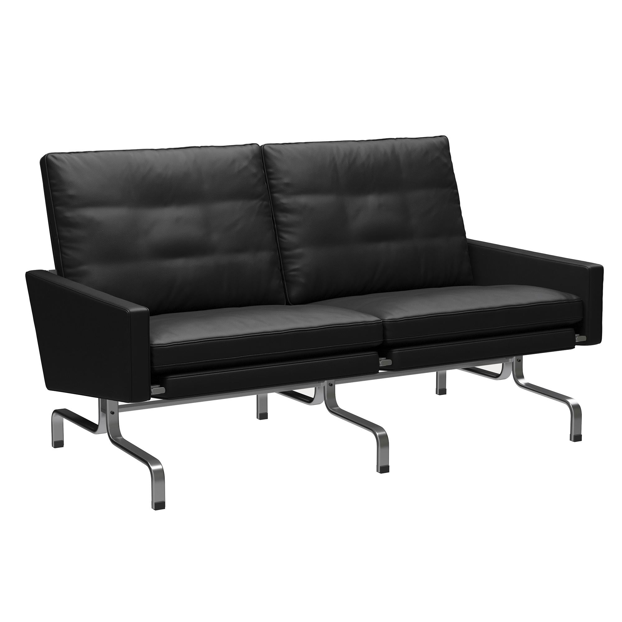 Poul Kjærholm 'PK31' 2-Seater Sofa for Fritz Hansen in Aura Leather  For Sale 5
