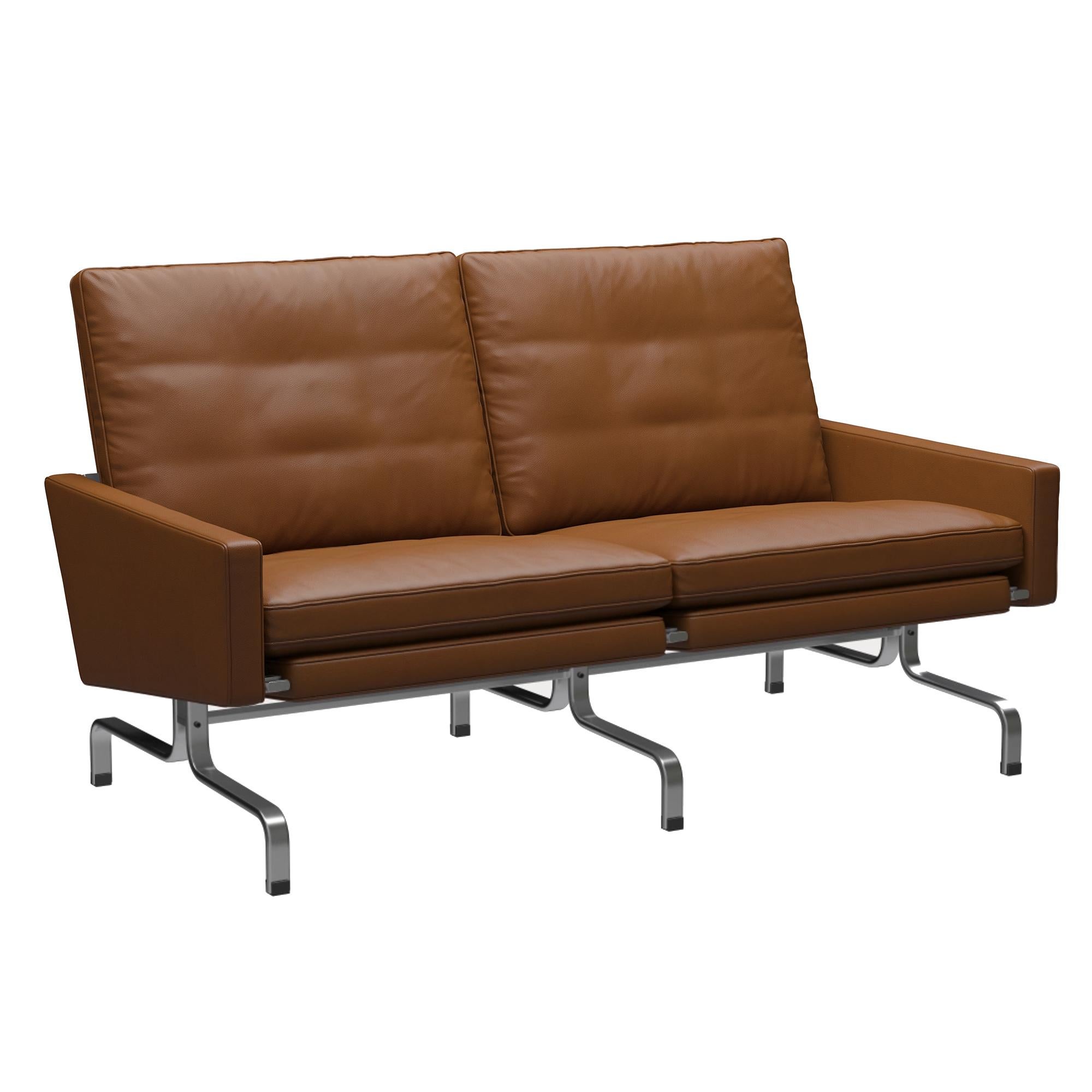 Poul Kjærholm 'PK31' 2-Seater Sofa for Fritz Hansen in Aura Leather  For Sale 6