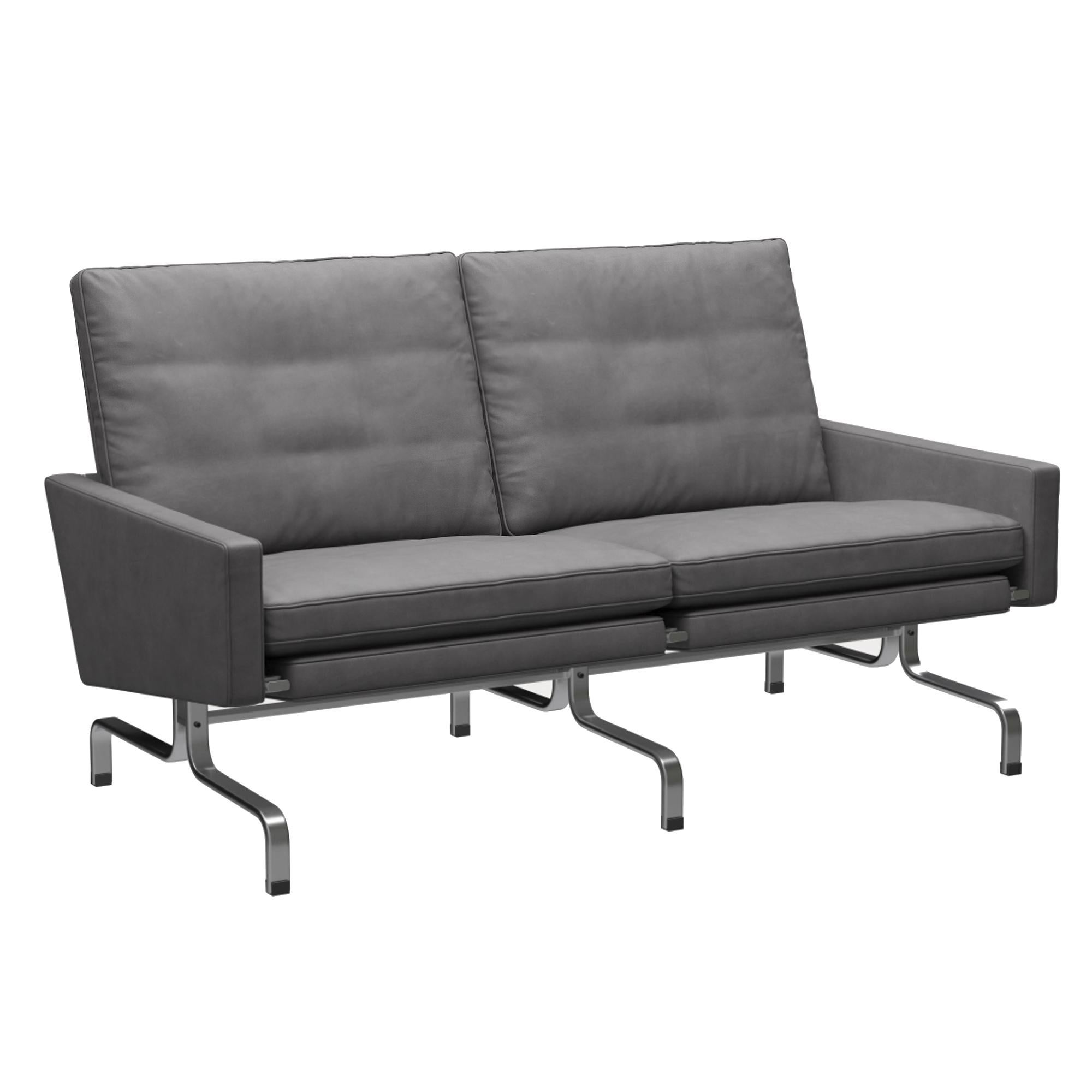 Poul Kjærholm 'PK31' 2-Seater Sofa for Fritz Hansen in Aura Leather  For Sale 7