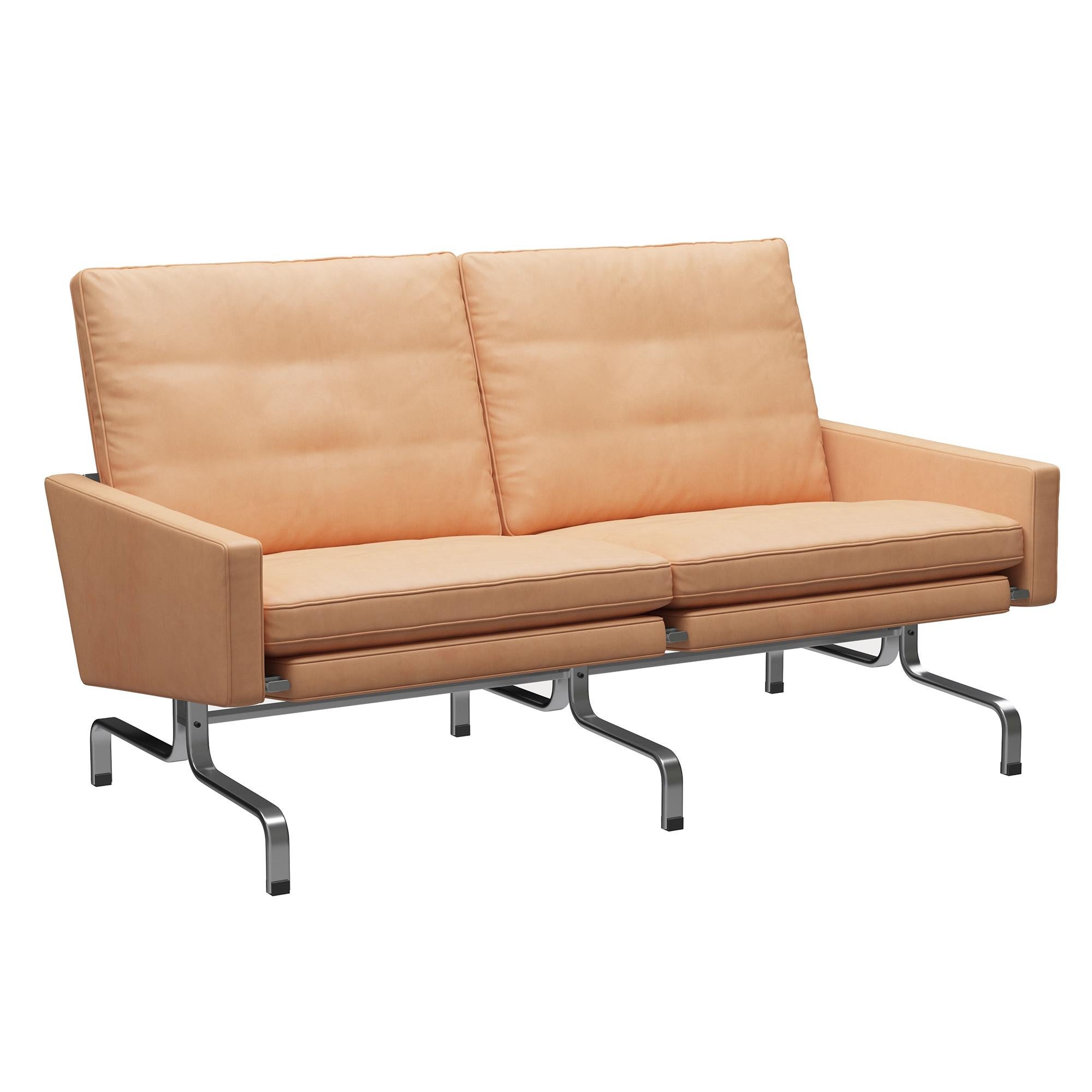 Poul Kjærholm 'PK31' 2-Seater Sofa for Fritz Hansen in Aura Leather  For Sale 9