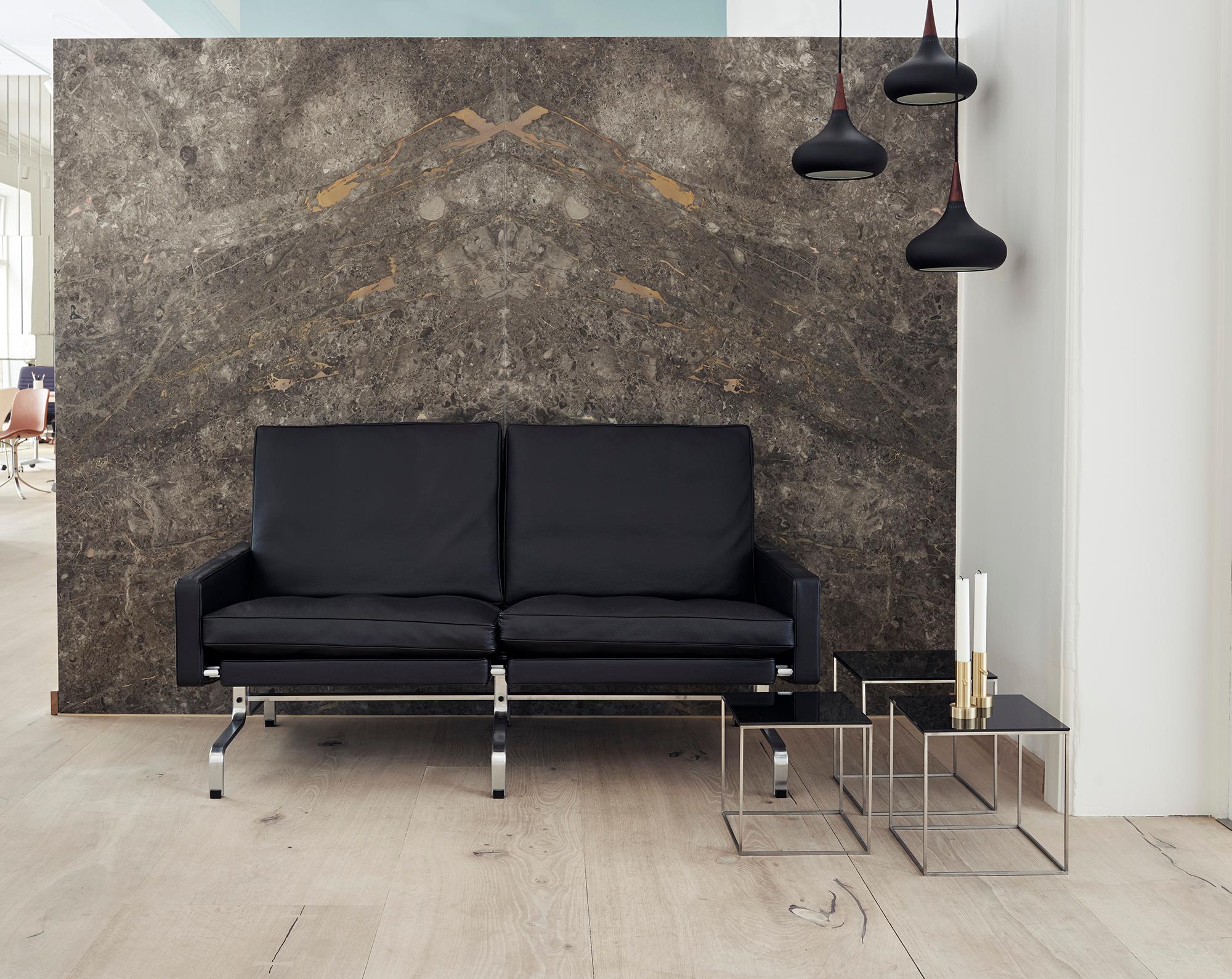 Poul Kjærholm 'PK31' 2-Seater Sofa for Fritz Hansen in Aura Leather  For Sale 1