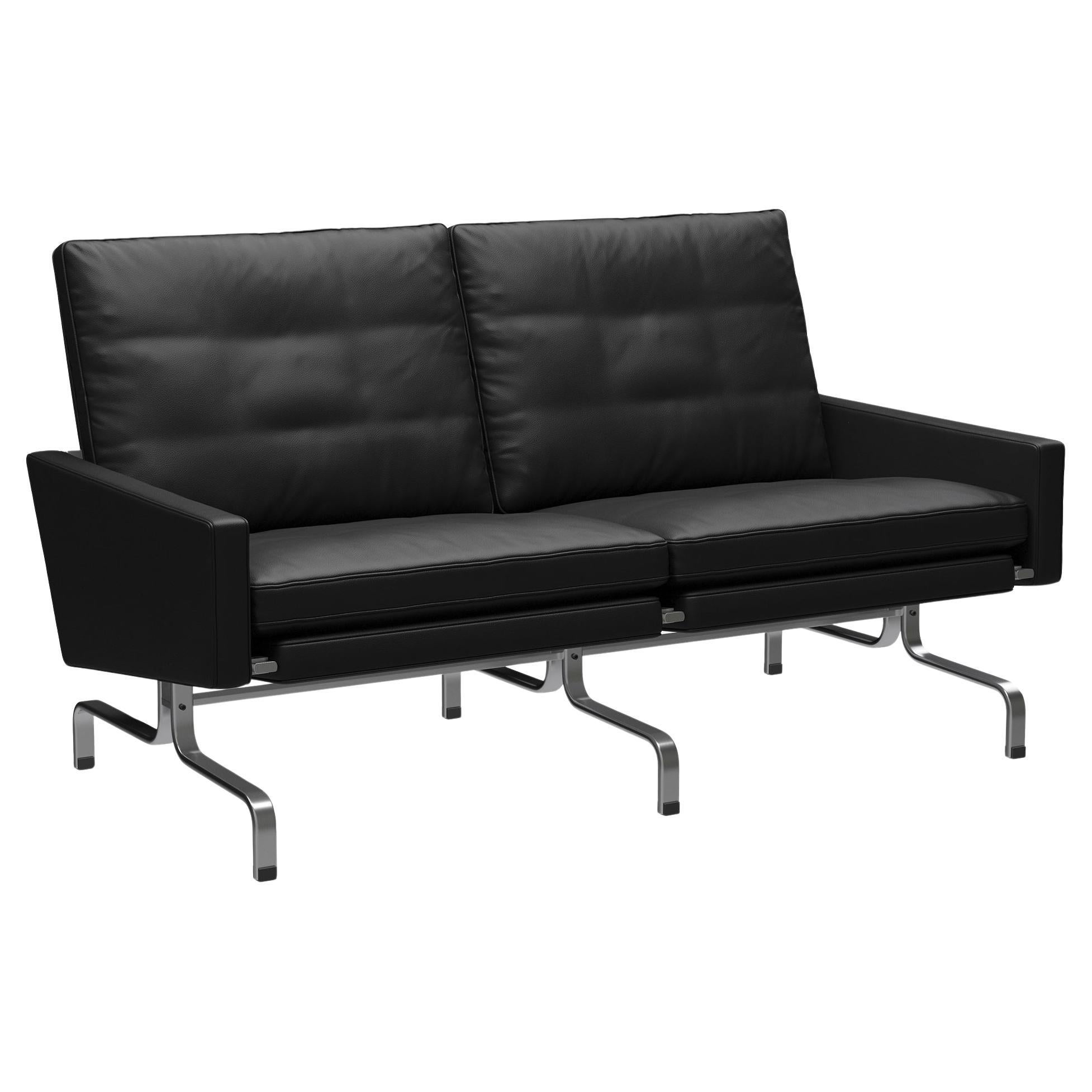 Poul Kjærholm 'PK31' 2-Seater Sofa for Fritz Hansen in Aura Leather  For Sale