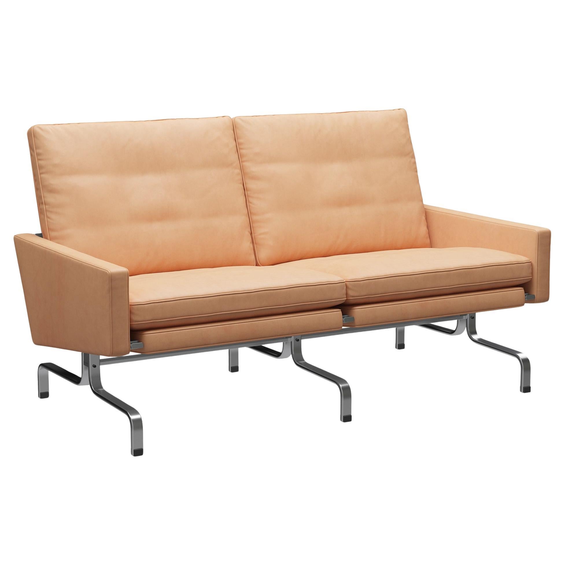 Poul Kjærholm 'PK31' 2-Seater Sofa for Fritz Hansen in Leather (Cat. 5) For Sale