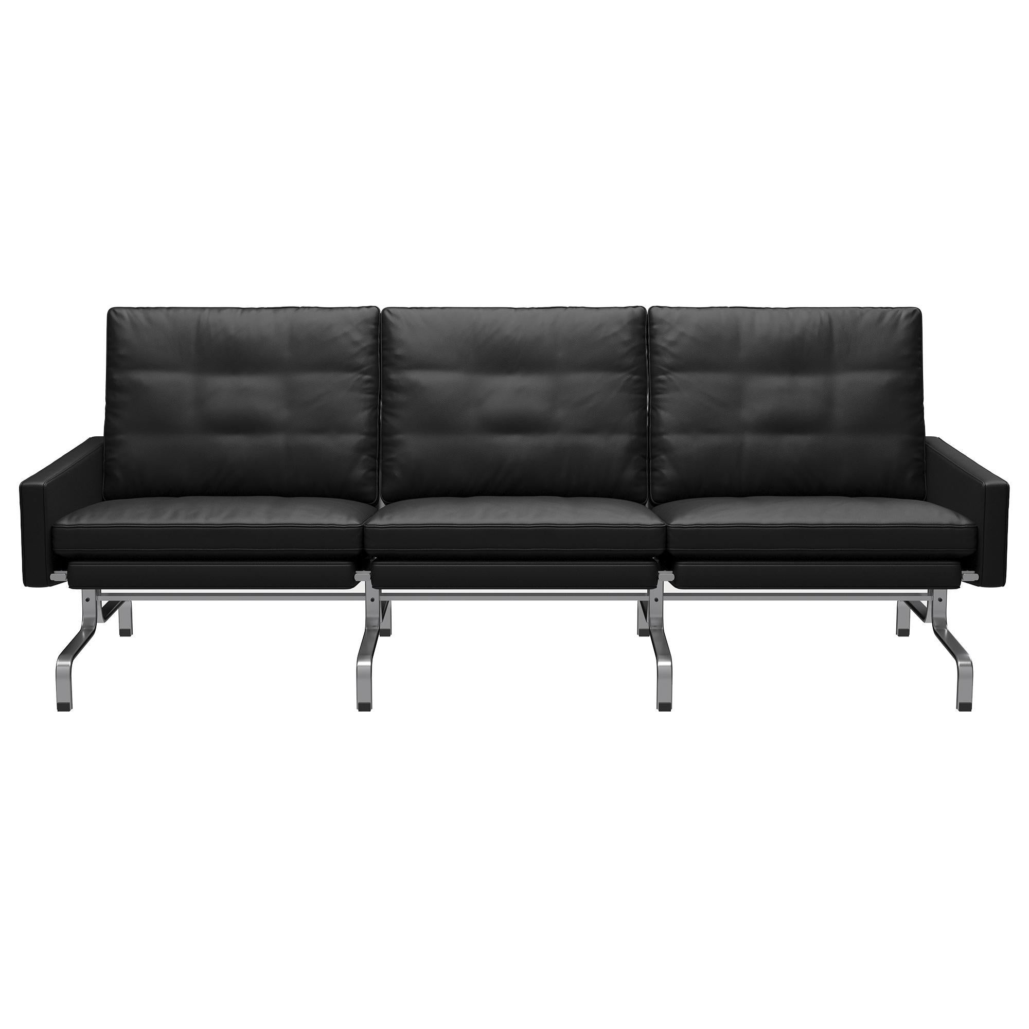 Poul Kjærholm 'PK31' 3-Seater Sofa for Fritz Hansen in Aura Leather  For Sale 3