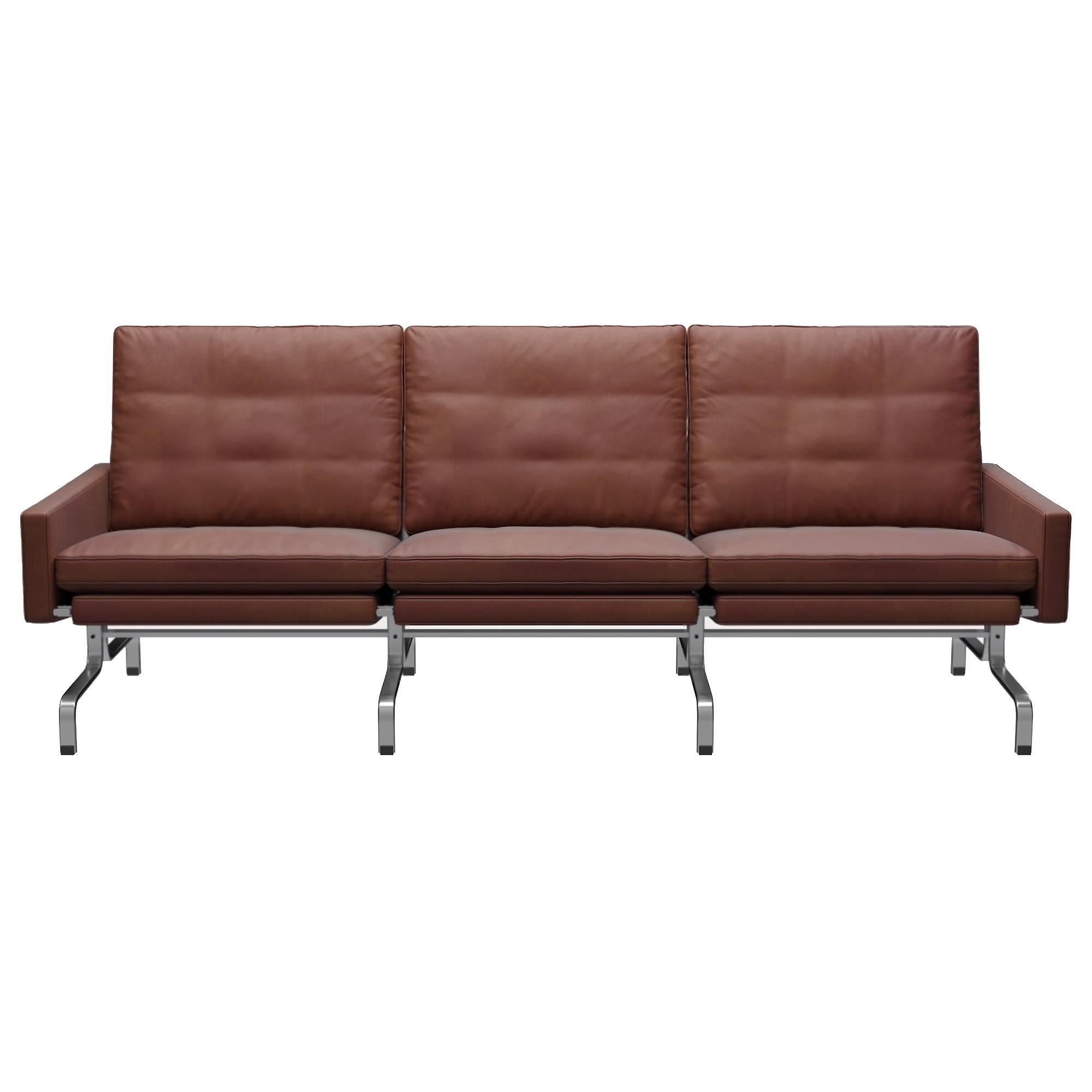 Poul Kjærholm 'PK31' 3-Sitzer Sofa für Fritz Hansen in Aura Leder im Angebot 6