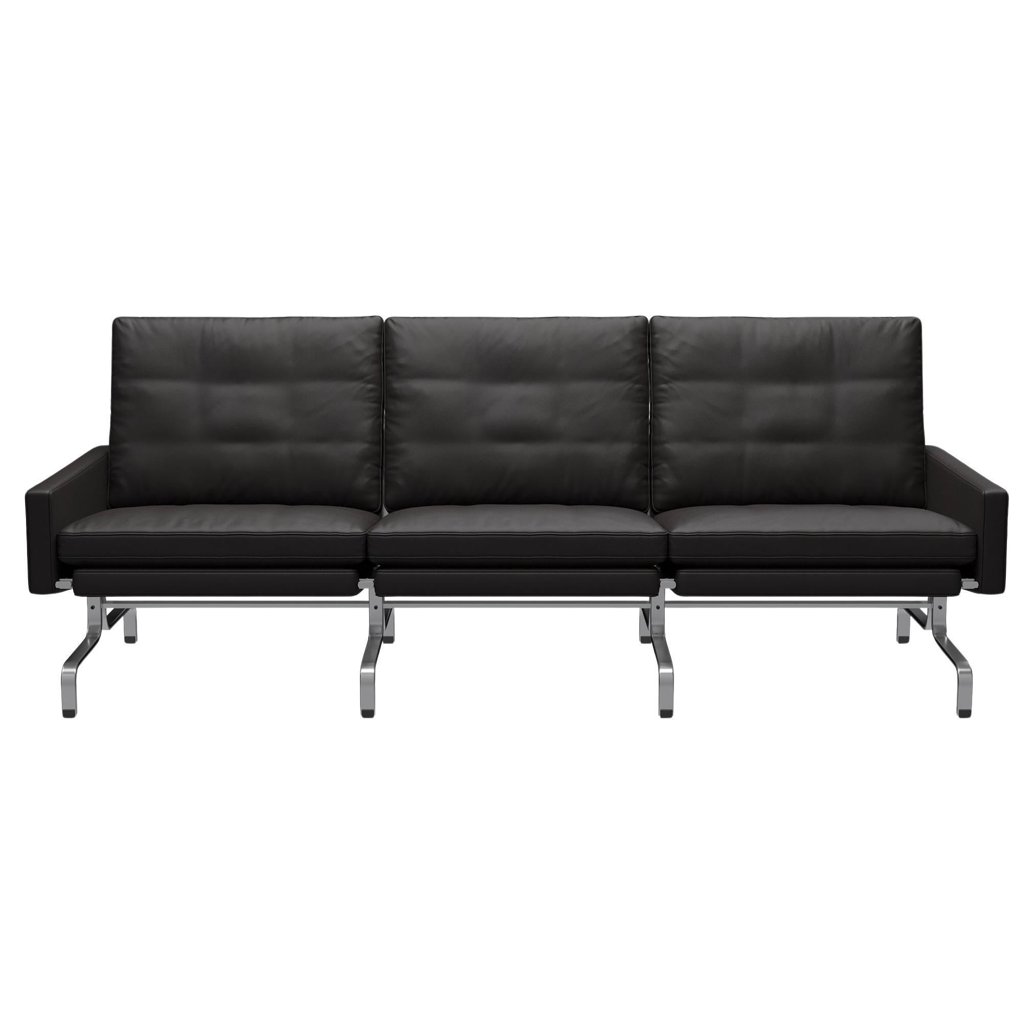 Poul Kjærholm 'PK31' 3-Seater Sofa for Fritz Hansen in Aura Leather  For Sale