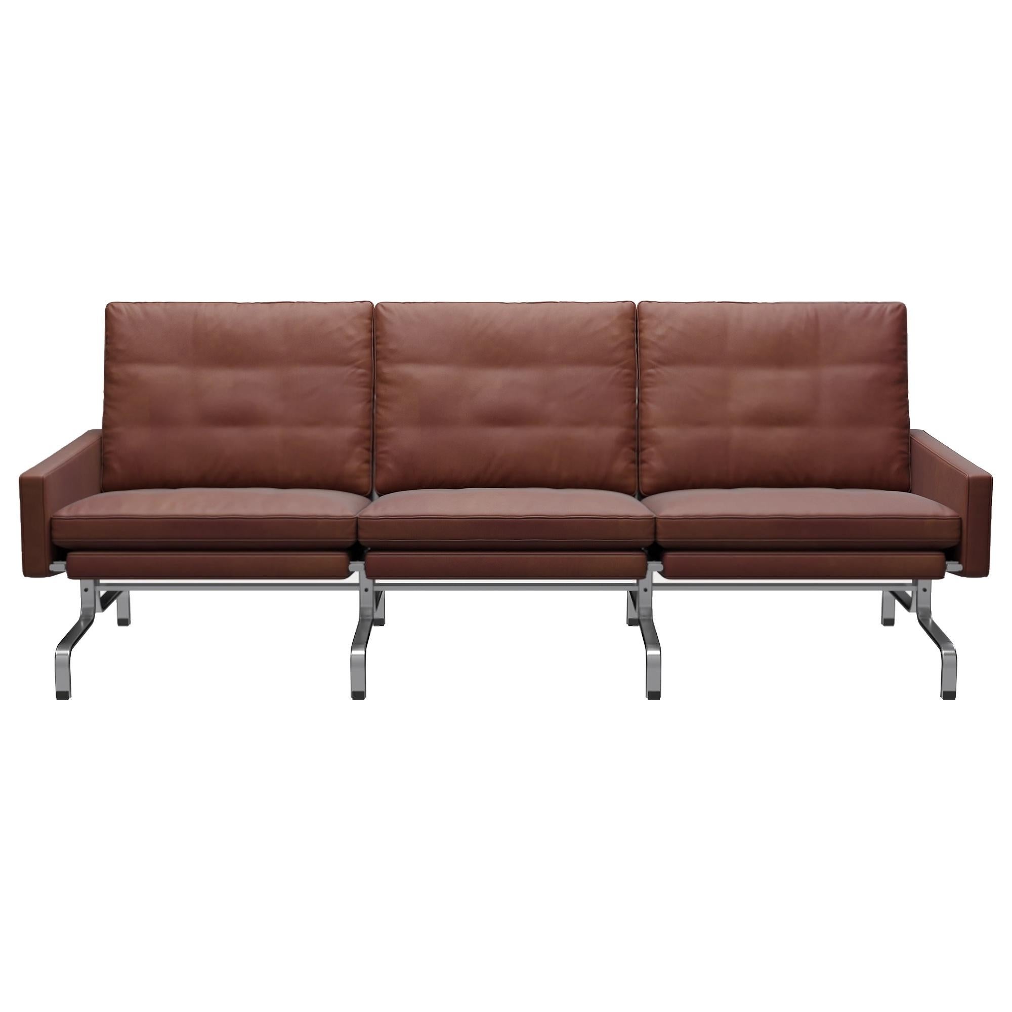Poul Kjærholm 'PK31' 3-Seater Sofa for Fritz Hansen in Leather (Cat. 5) For Sale 6