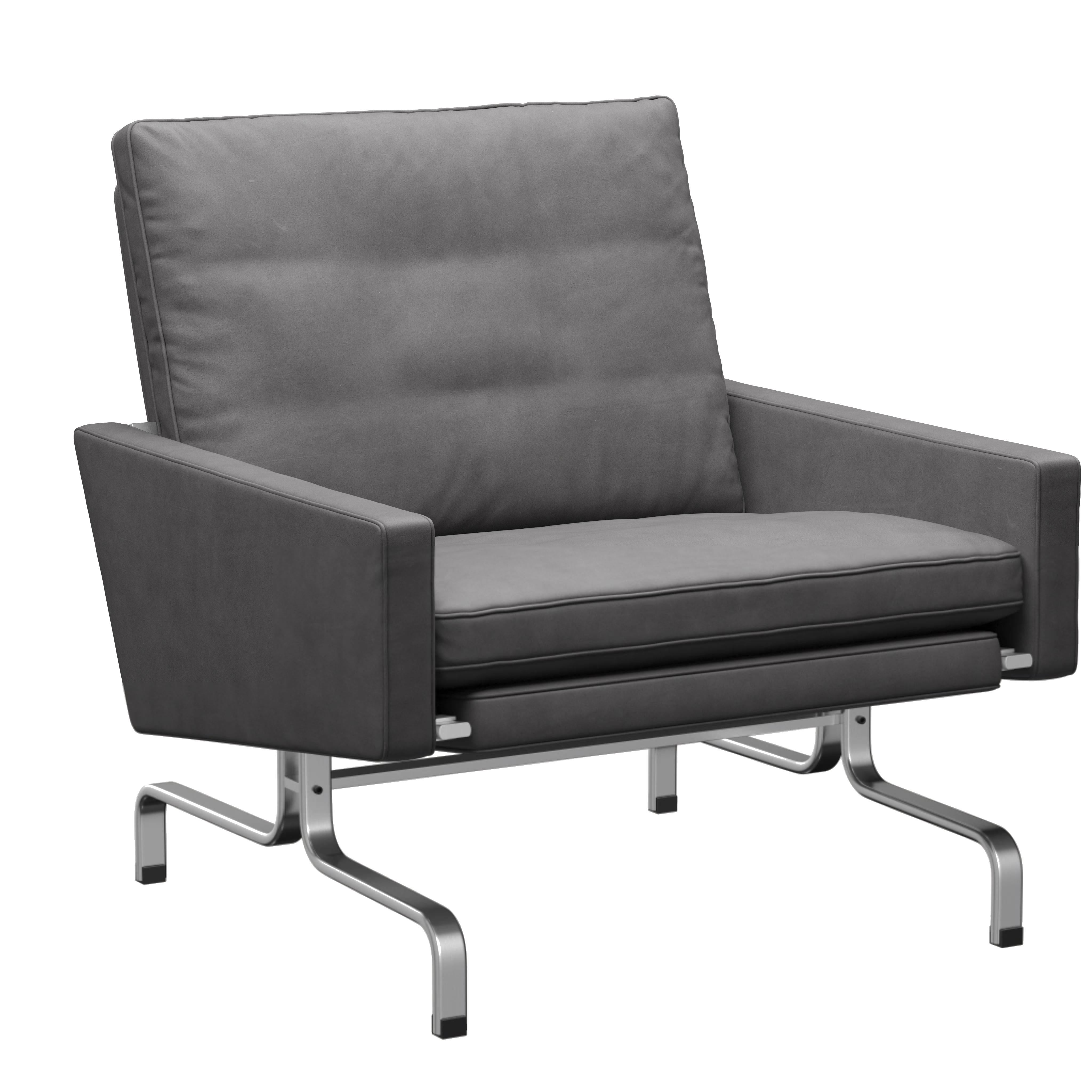 Poul Kjærholm 'PK31' Armchair for Fritz Hansen in Aura Leather For Sale 8