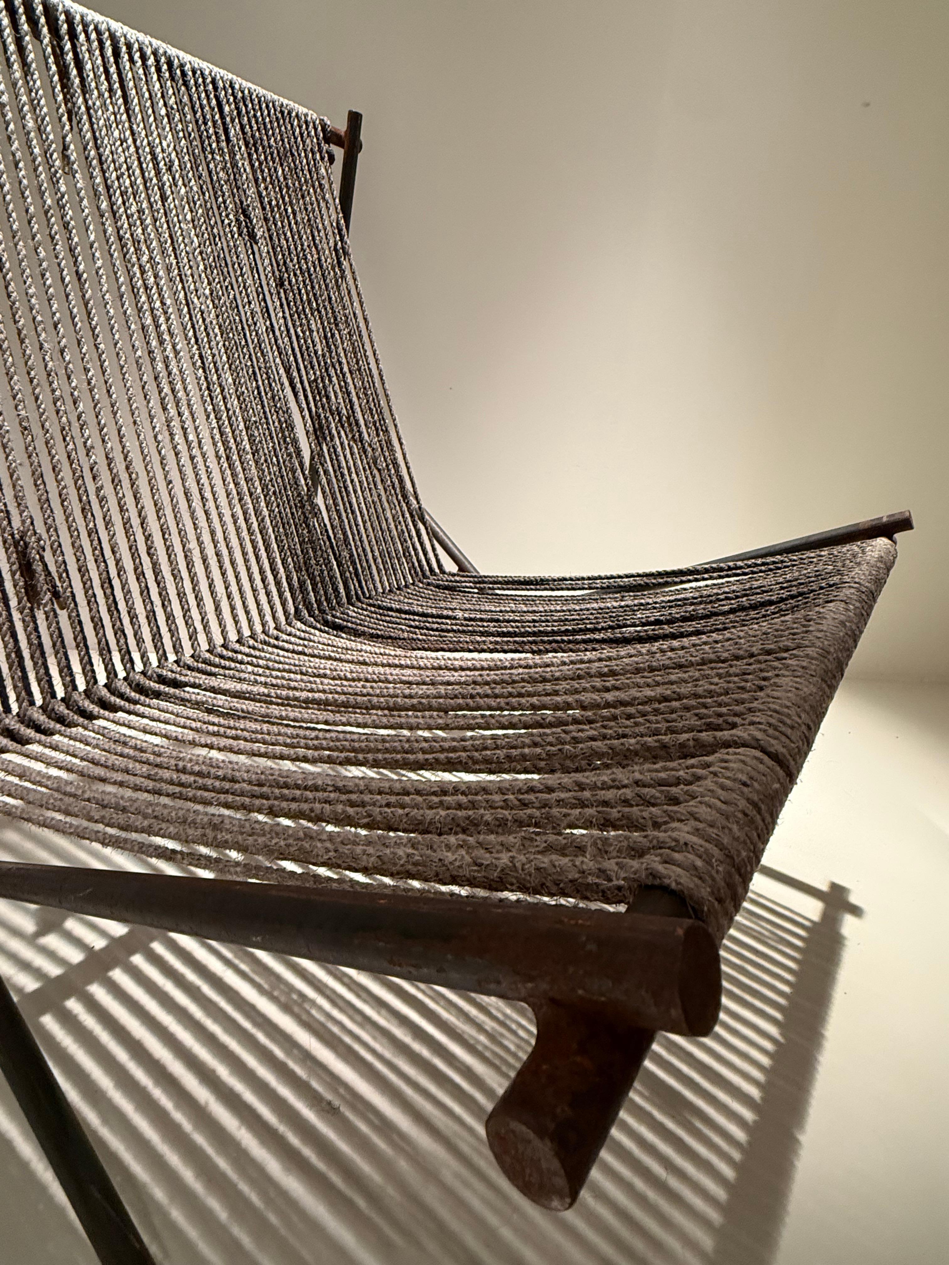 Poul Kjærholm PK4 first edition 1952 made by Svend Holscher (Stahl) im Angebot