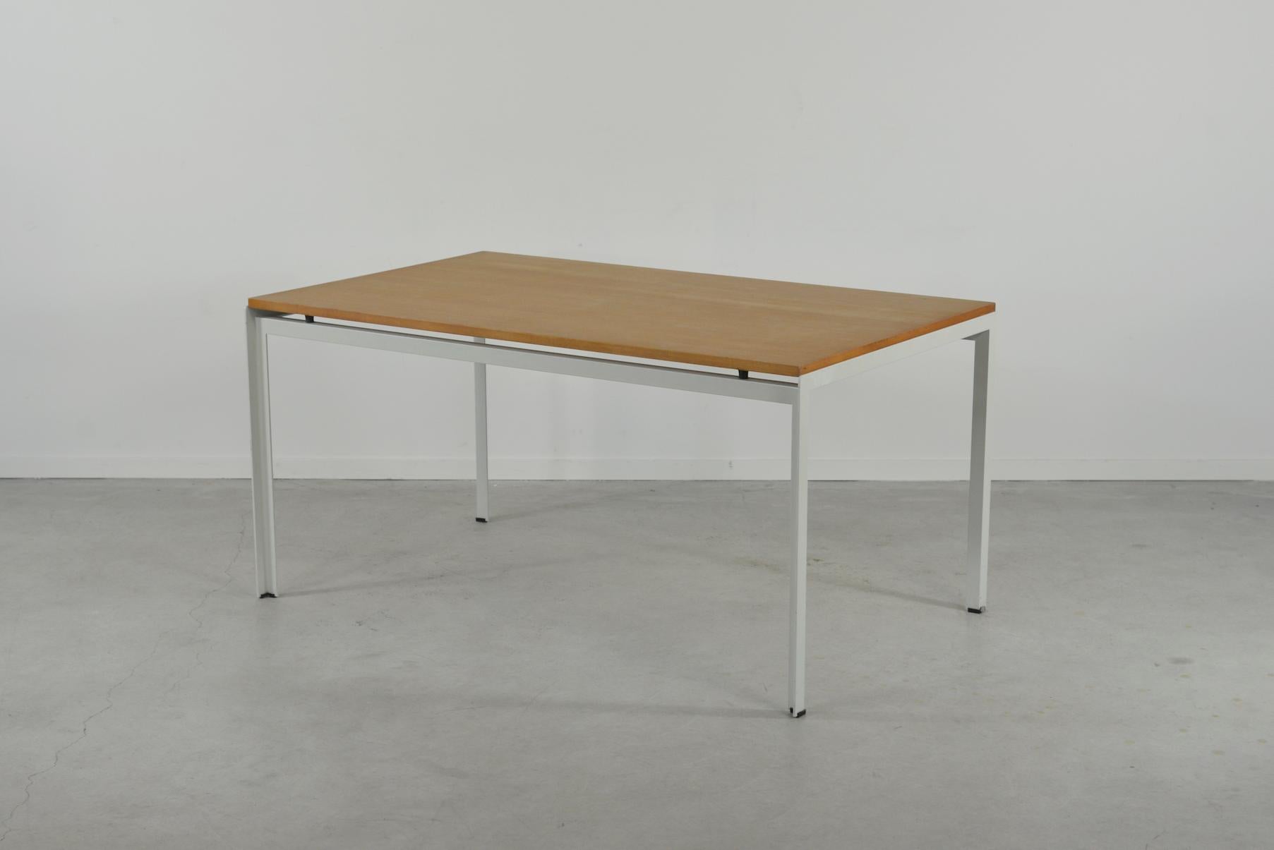 Steel Poul Kjærholm PK52 Professor table 1960s For Sale