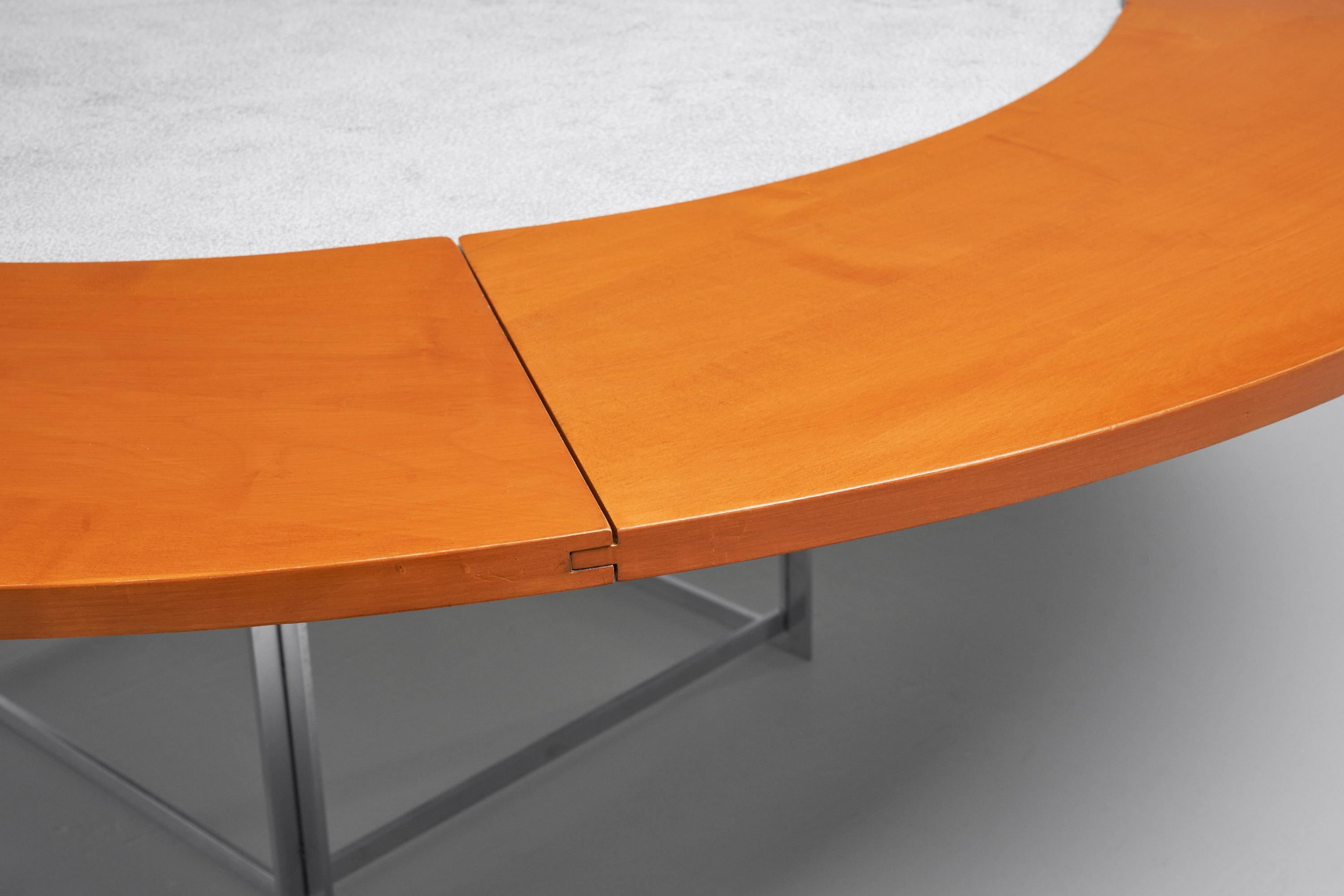 Stainless Steel Poul Kjaerholm PK54 Dining Table Fritz Hansen, 1983