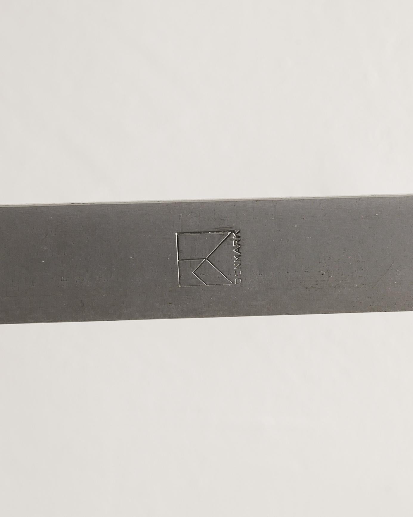Acier Table de salle à manger PK54 Poul Kjaerholm en acier et marbre par E. Kold Christensen, années 1960 en vente
