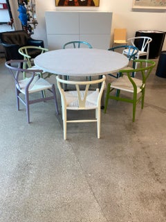 Poul Kjaerholm PK54 Dining Table with Flint-Rolled Marble Top for Fritz Hansen